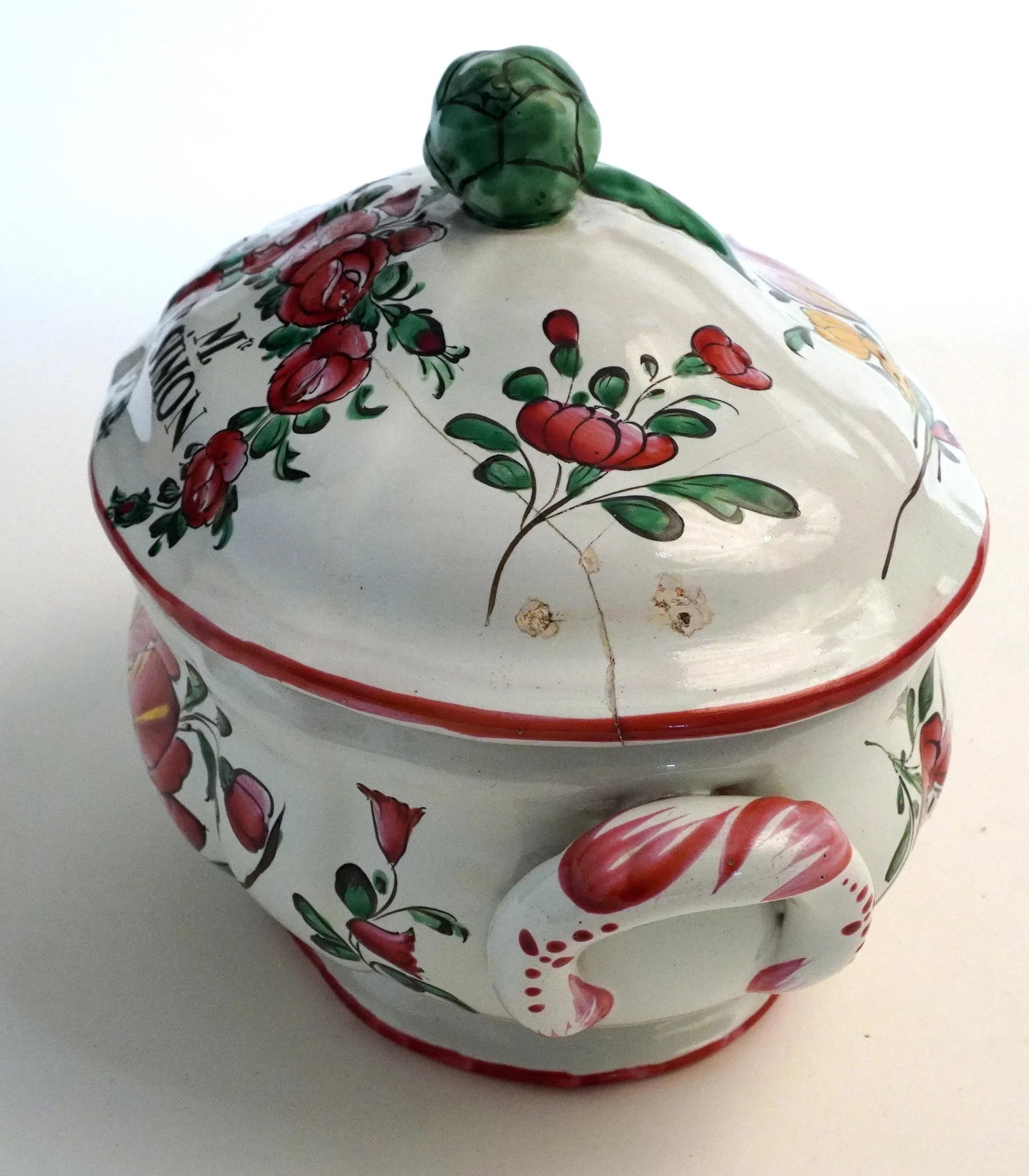 18th Century Oval Luneville Porcelain Soup Tureen, French With Lid "Maitre Simon" - 3