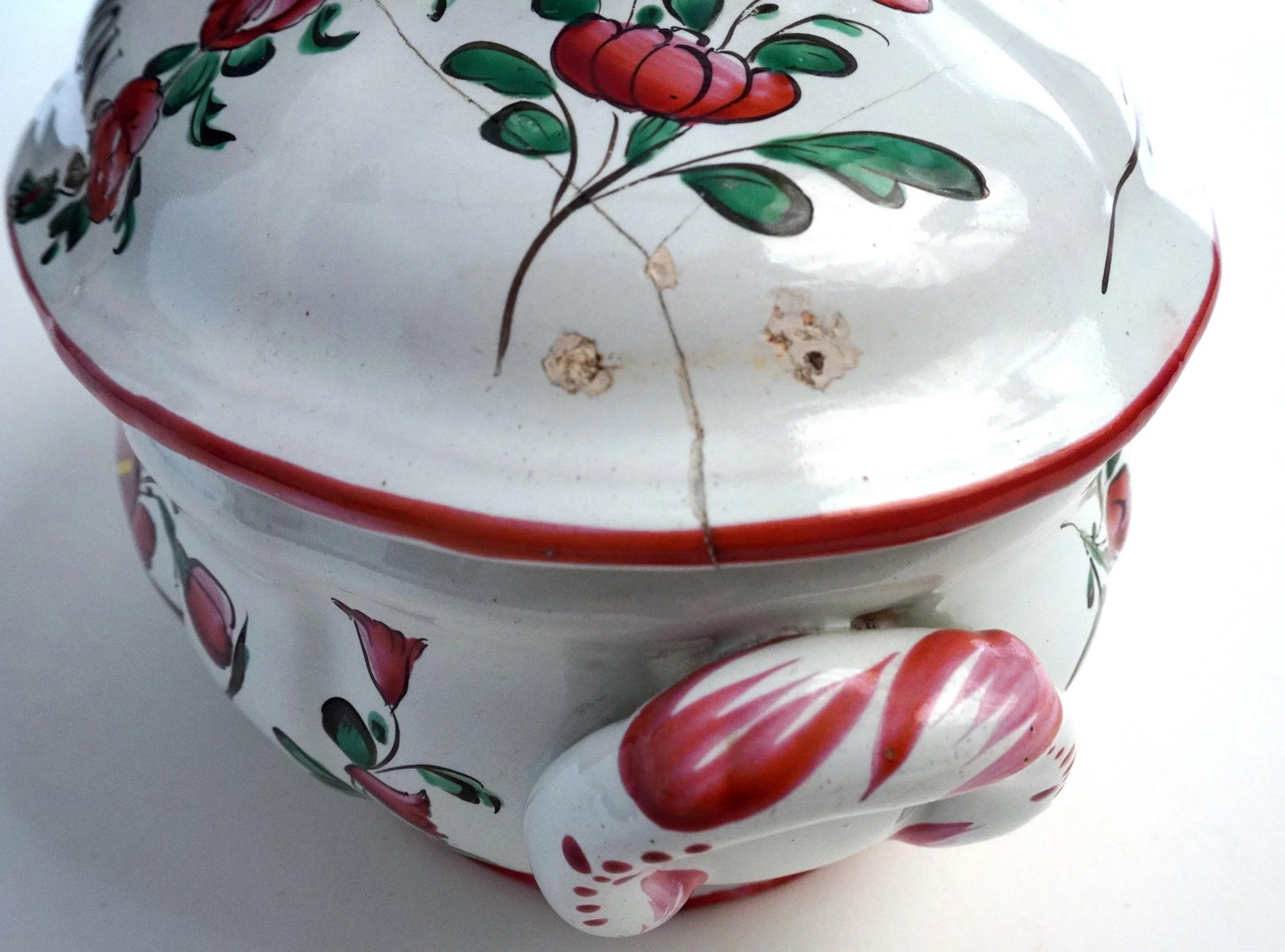 18th Century Oval Luneville Porcelain Soup Tureen, French With Lid "Maitre Simon" - 7