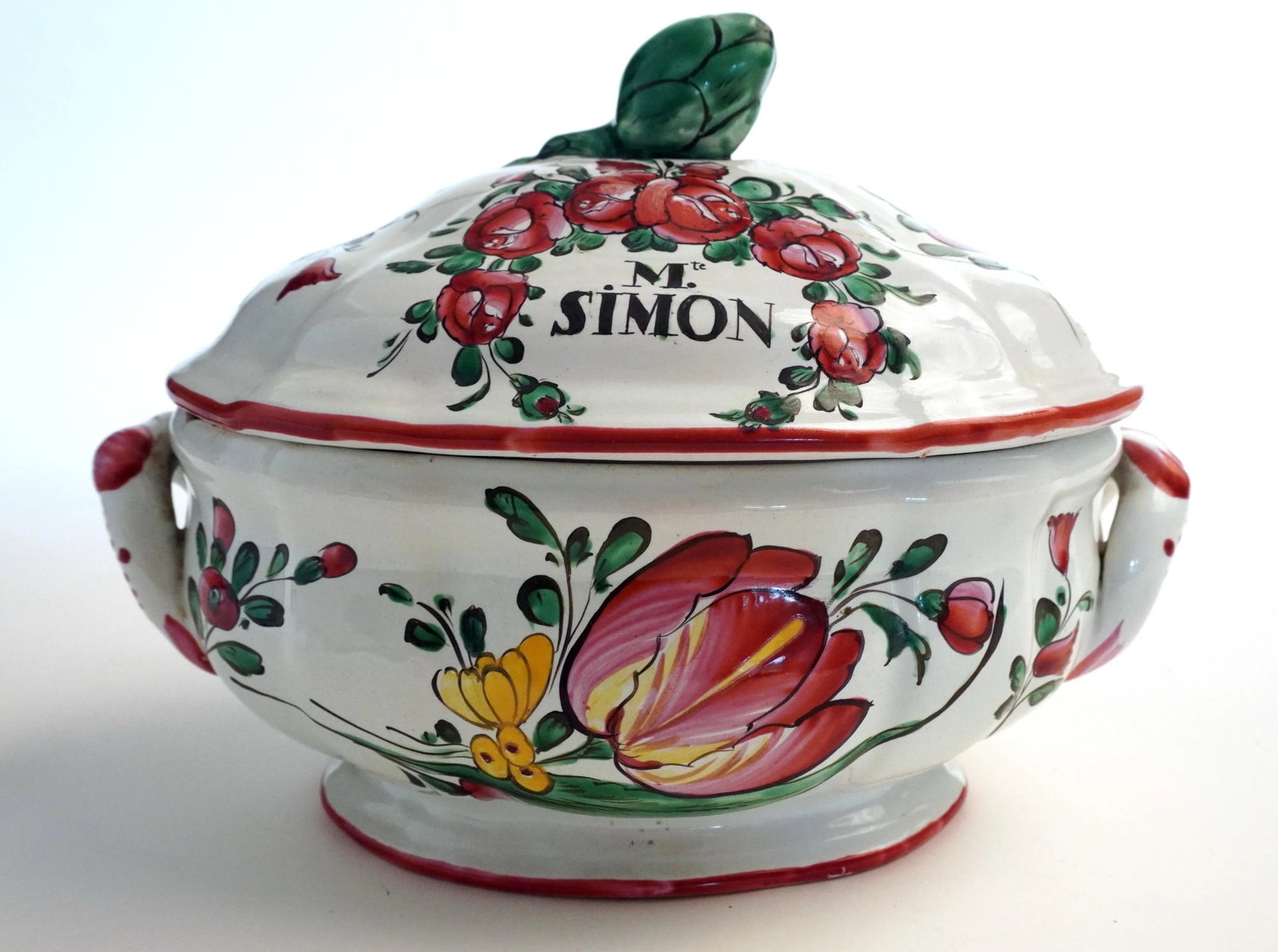 18th Century Oval Luneville Porcelain Soup Tureen, French With Lid "Maitre Simon" - 8