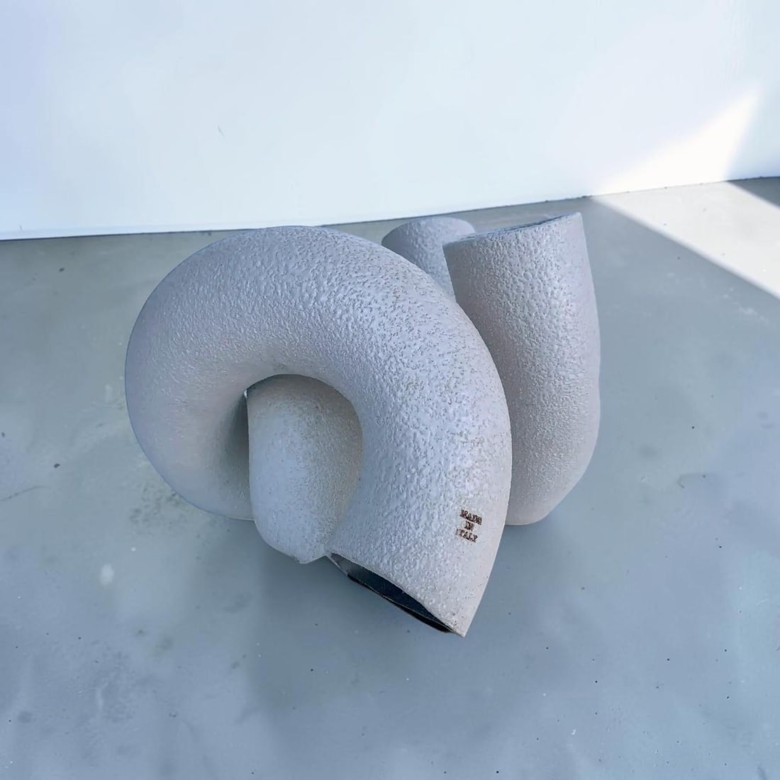1970s Vintage Italian Abstract Ceramic Tube Sculpture - 2