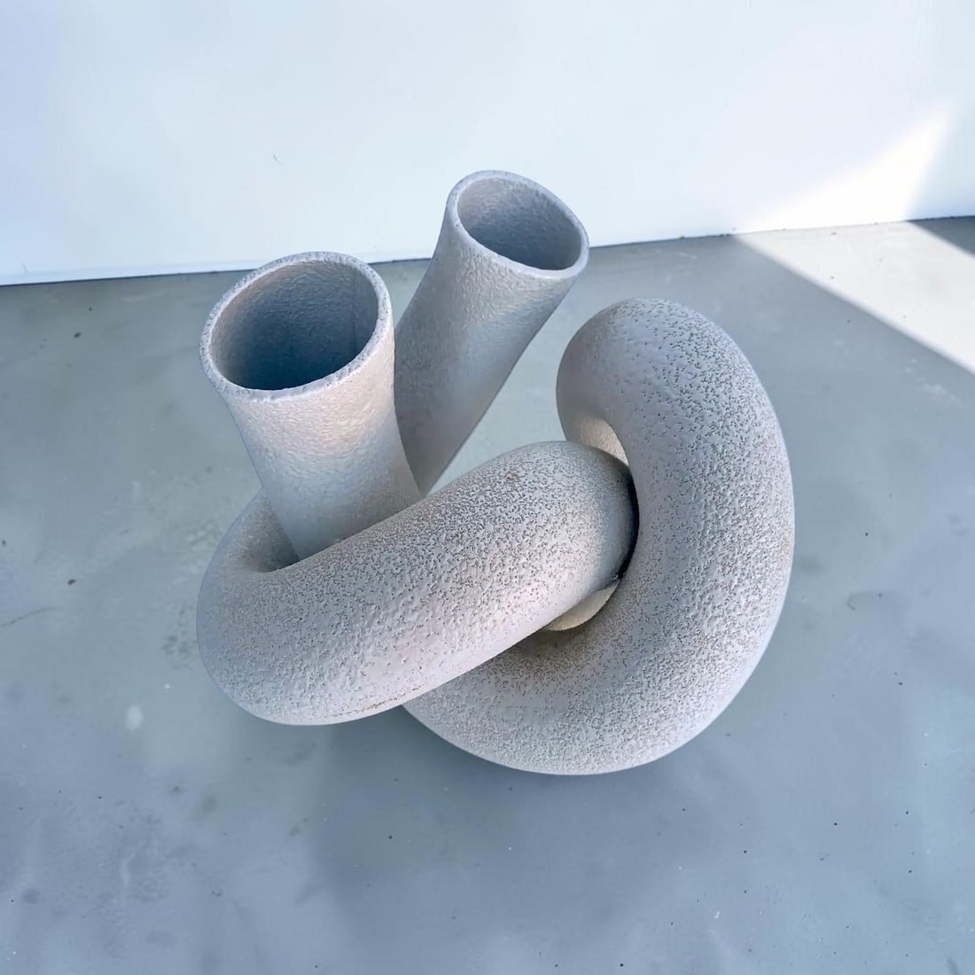1970s Vintage Italian Abstract Ceramic Tube Sculpture - 4