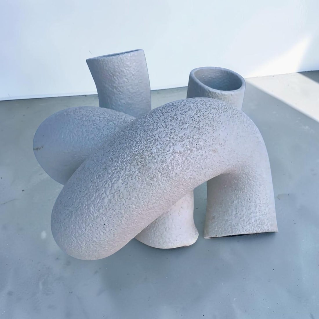 1970s Vintage Italian Abstract Ceramic Tube Sculpture - 8