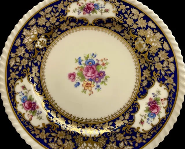 Vintage Lenox Bone China Villa Blue Service Plates - Set of 8 - 11