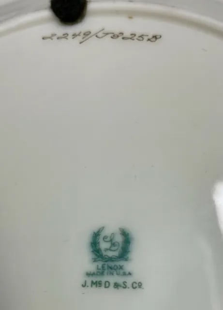 Vintage Lenox Bone China Villa Blue Service Plates - Set of 8 - 12
