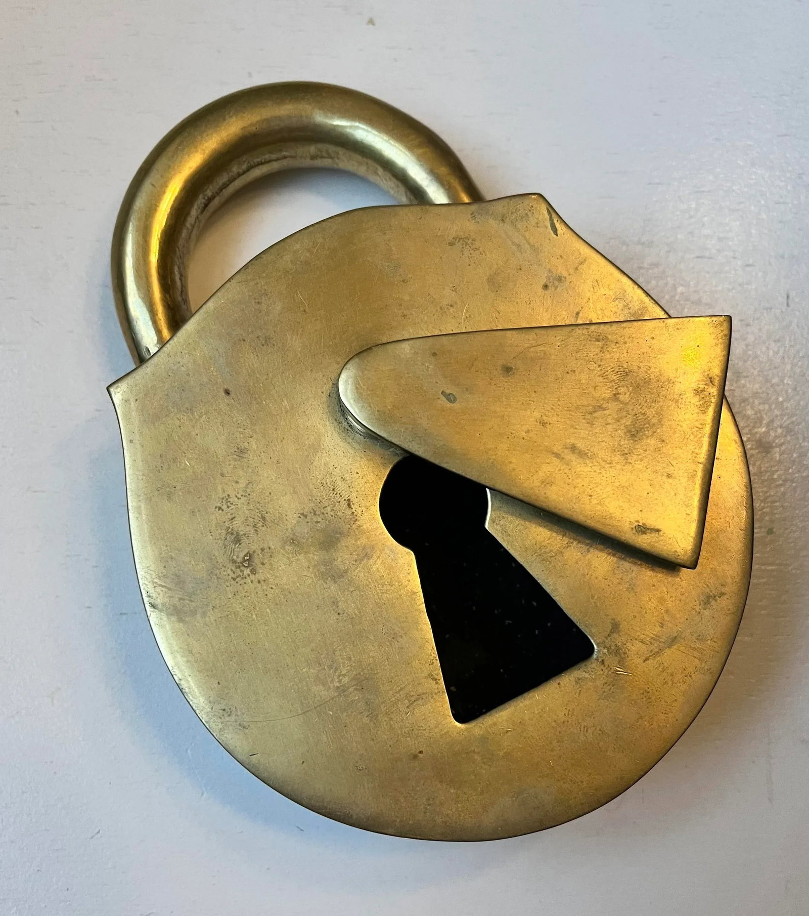 Mid 20th Century Virginia Metalcrafters Padlock Trinket Box - 8