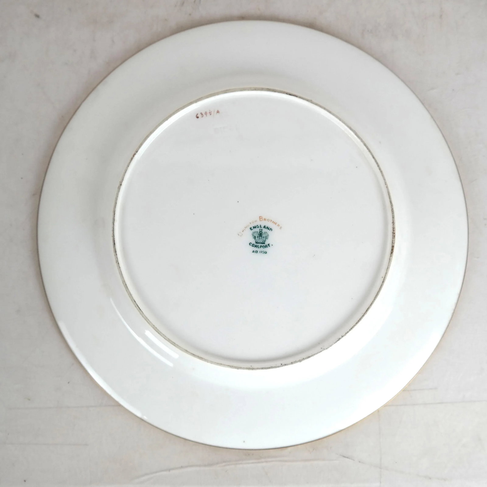 Gilt Encrusted Salad or Dessert Plates, Antique Custom Ordered English C 1910 - Set of 16 - 4