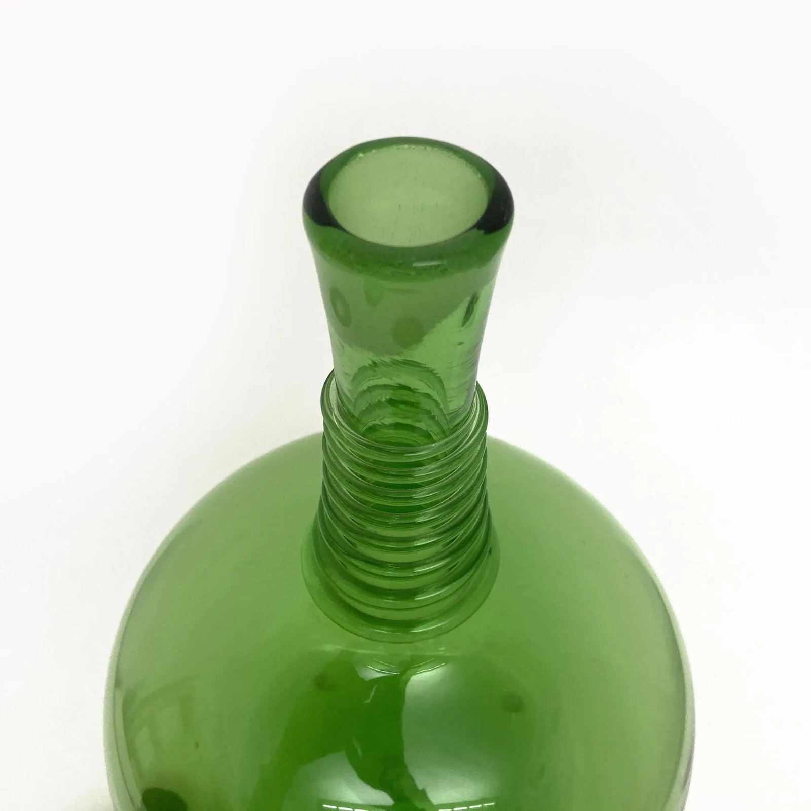 Vintage Green Blenko Myers Decanter With Spiral Wrap - 5