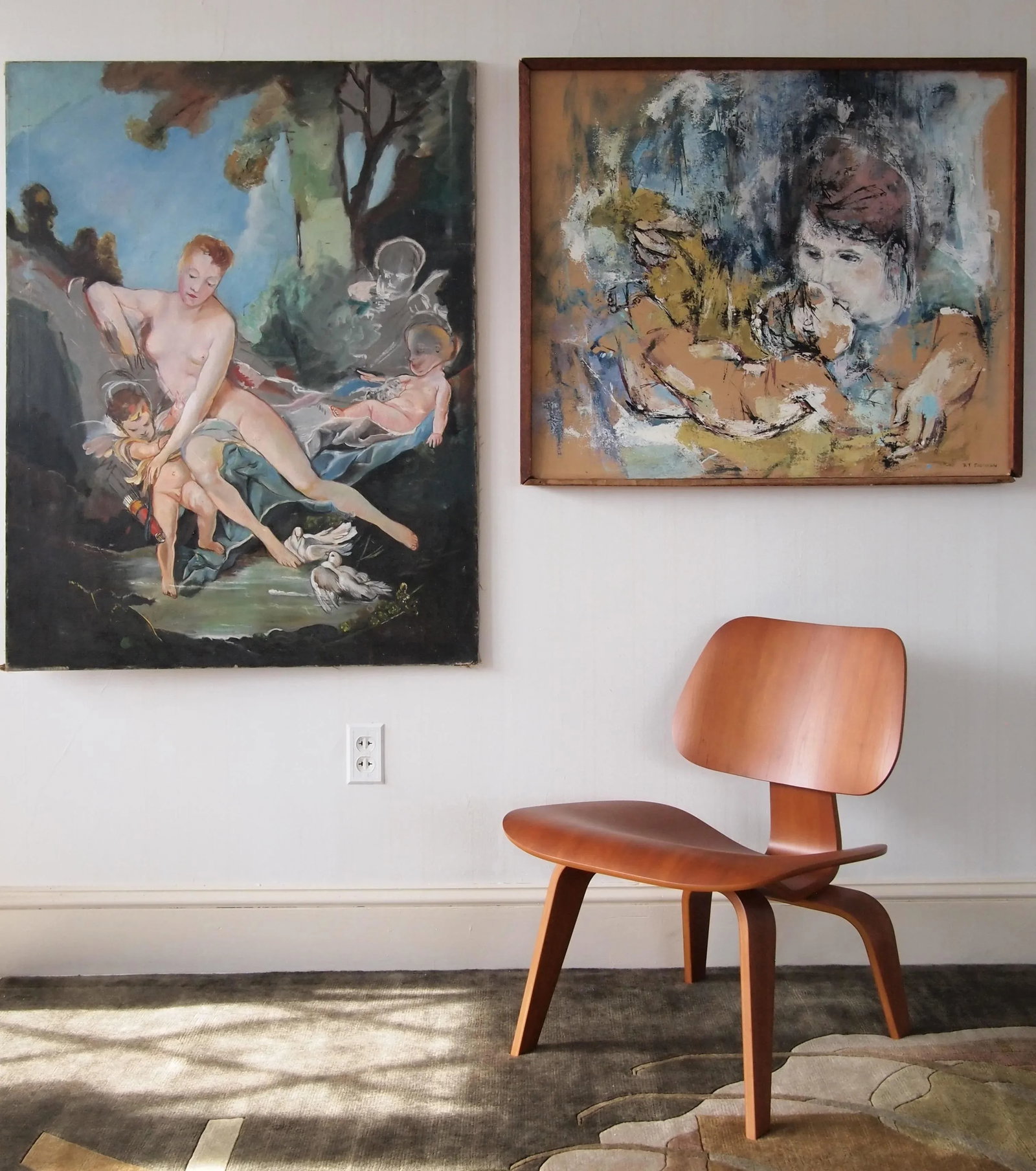 Mid 20th Century "Bath of Venus" Neoclassical Figurative Oil Painting Study - 9