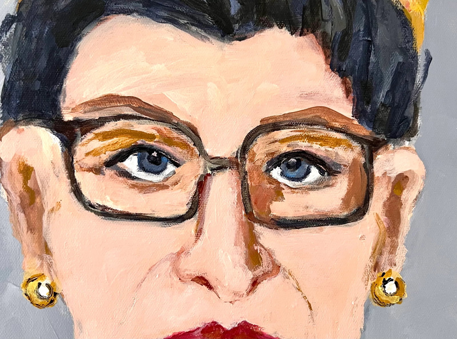 Ruth Bader Ginsberg... Supreme Contemporary Original Acrylic Painting - 2