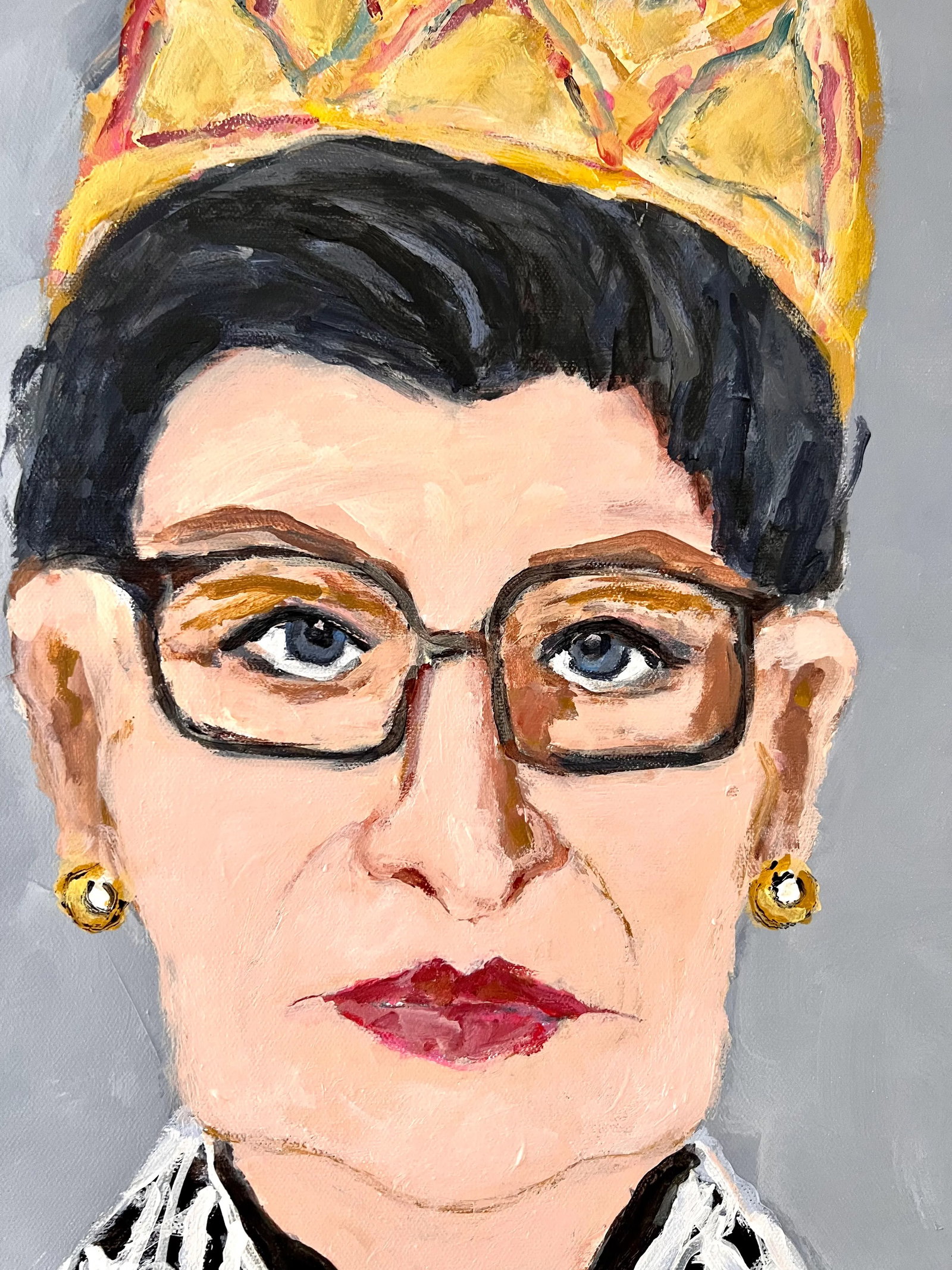 Ruth Bader Ginsberg... Supreme Contemporary Original Acrylic Painting - 3