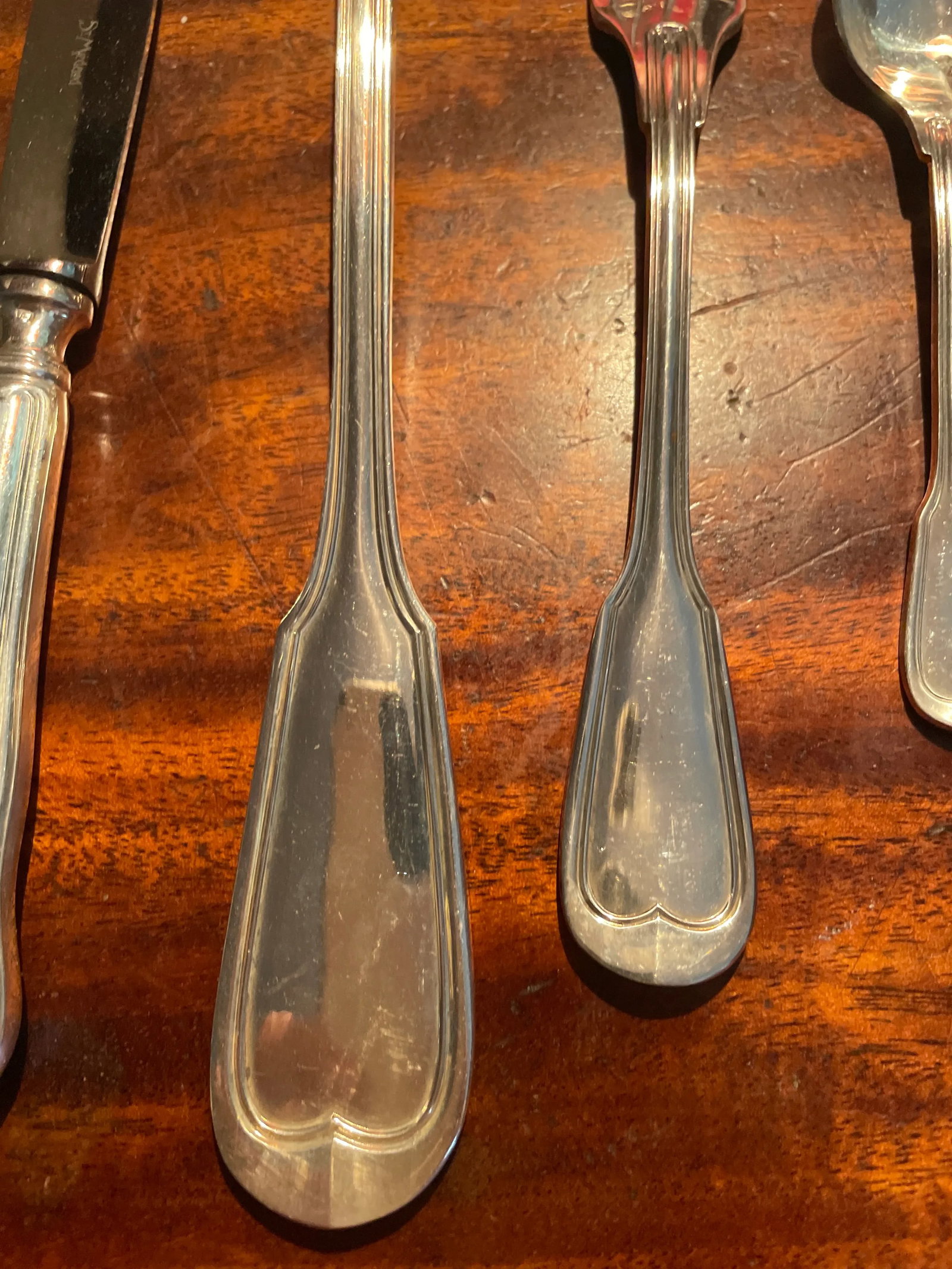 20th Century St. Medard French Silverplate Fiddle Thread Flatware Service- 48 Pieces - 4