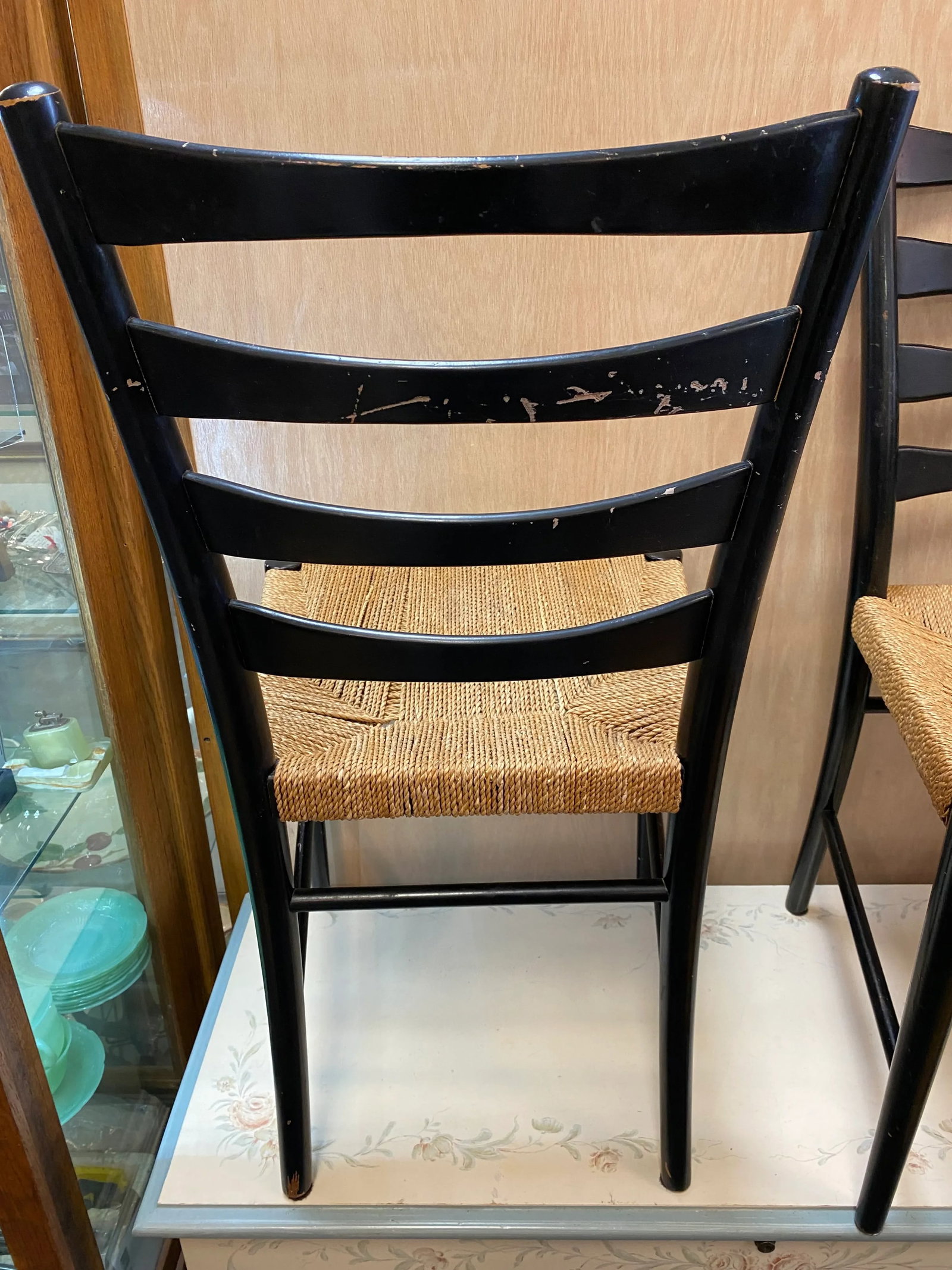 1960s Scandinavian Ladder-Back Dining Chairs, Woven Rope, Set of 4 - 10