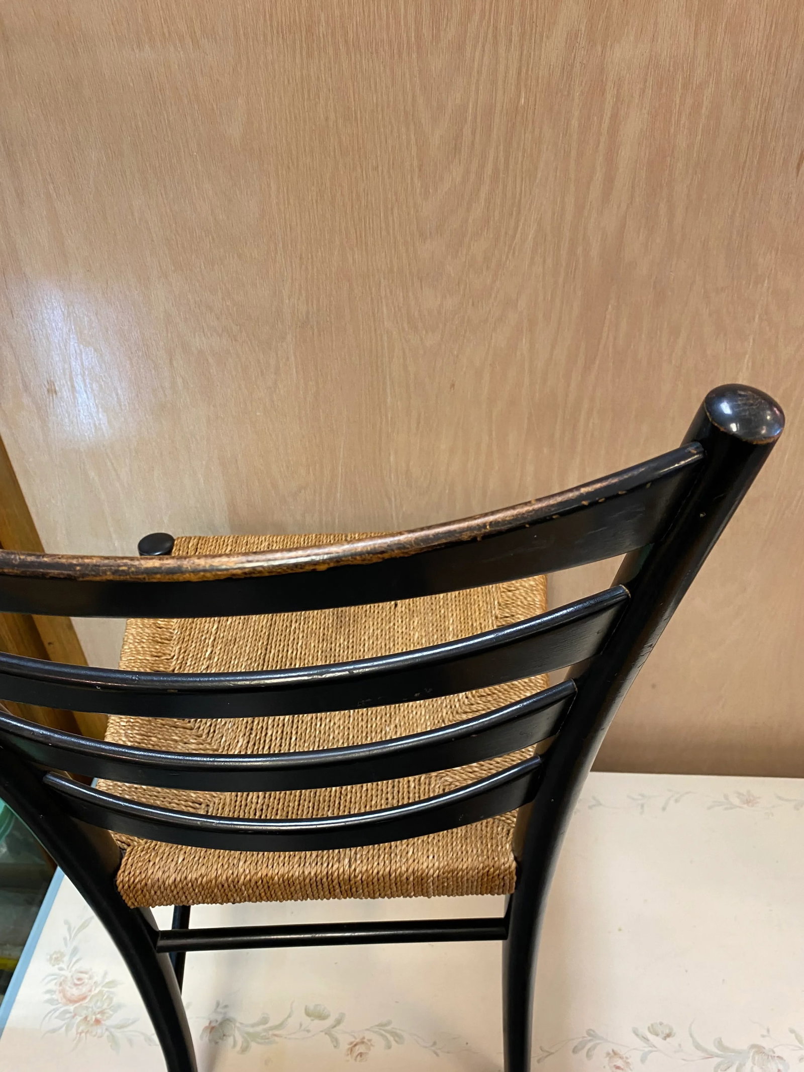 1960s Scandinavian Ladder-Back Dining Chairs, Woven Rope, Set of 4 - 11