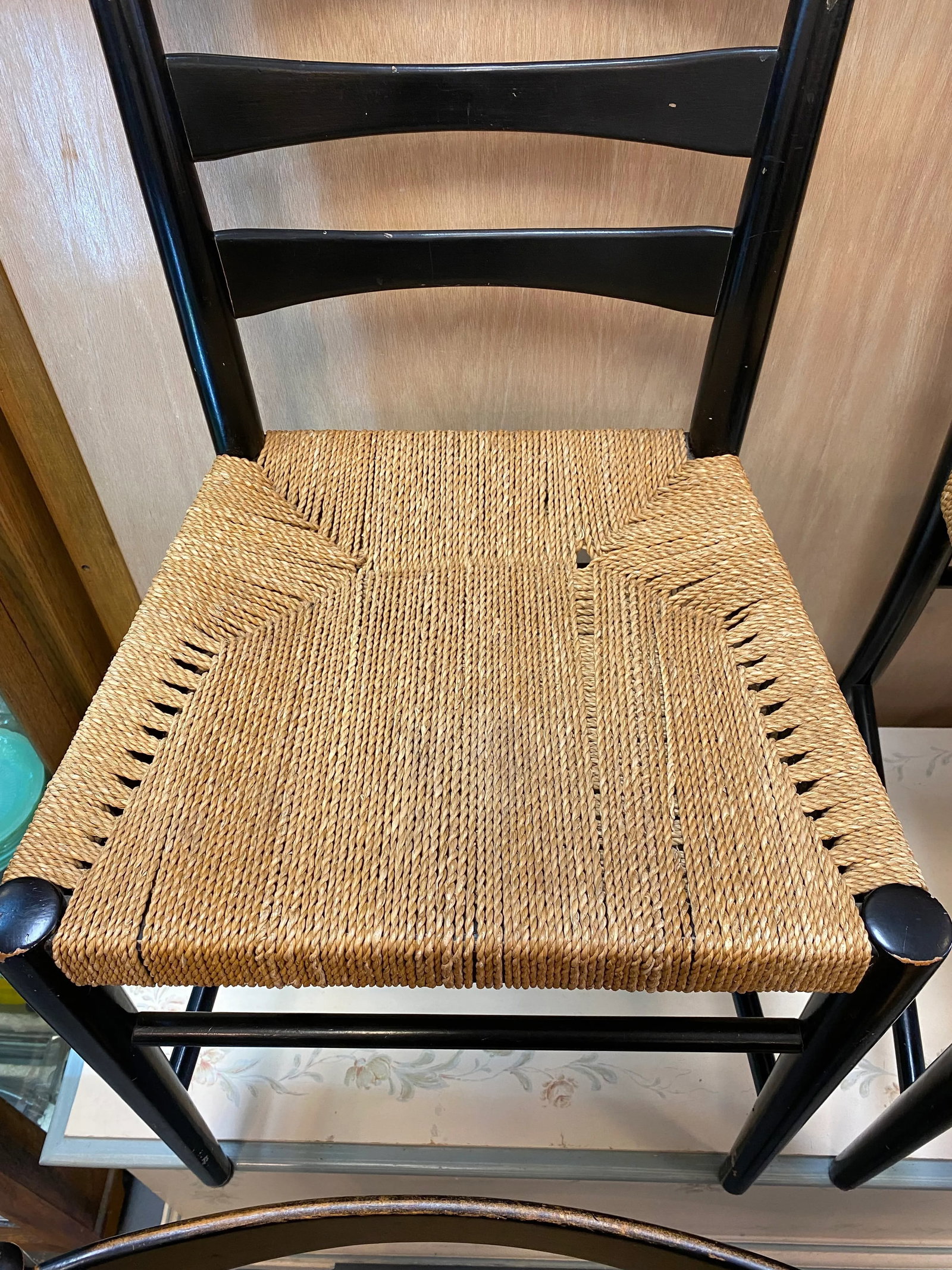 1960s Scandinavian Ladder-Back Dining Chairs, Woven Rope, Set of 4 - 6