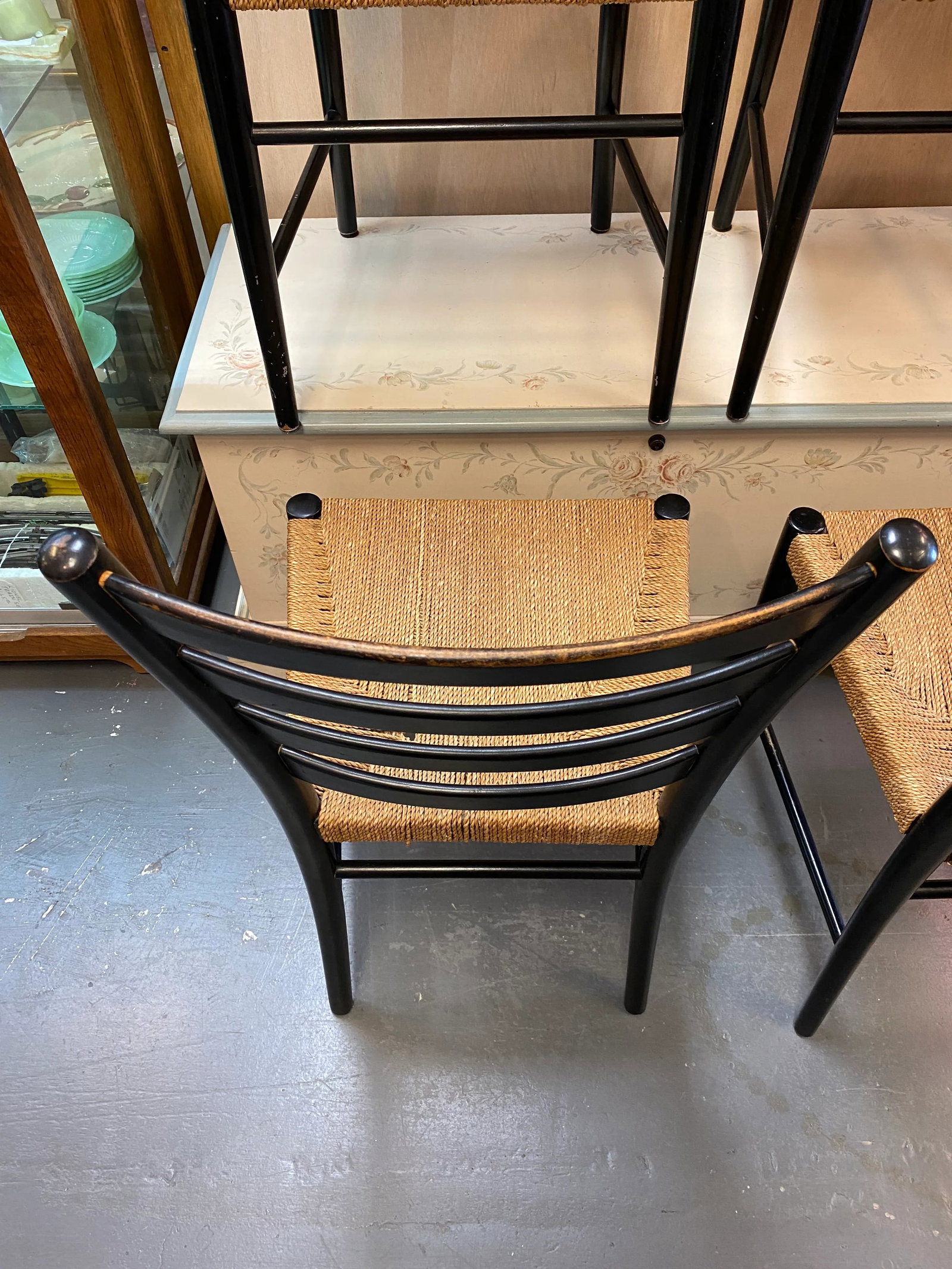 1960s Scandinavian Ladder-Back Dining Chairs, Woven Rope, Set of 4 - 9