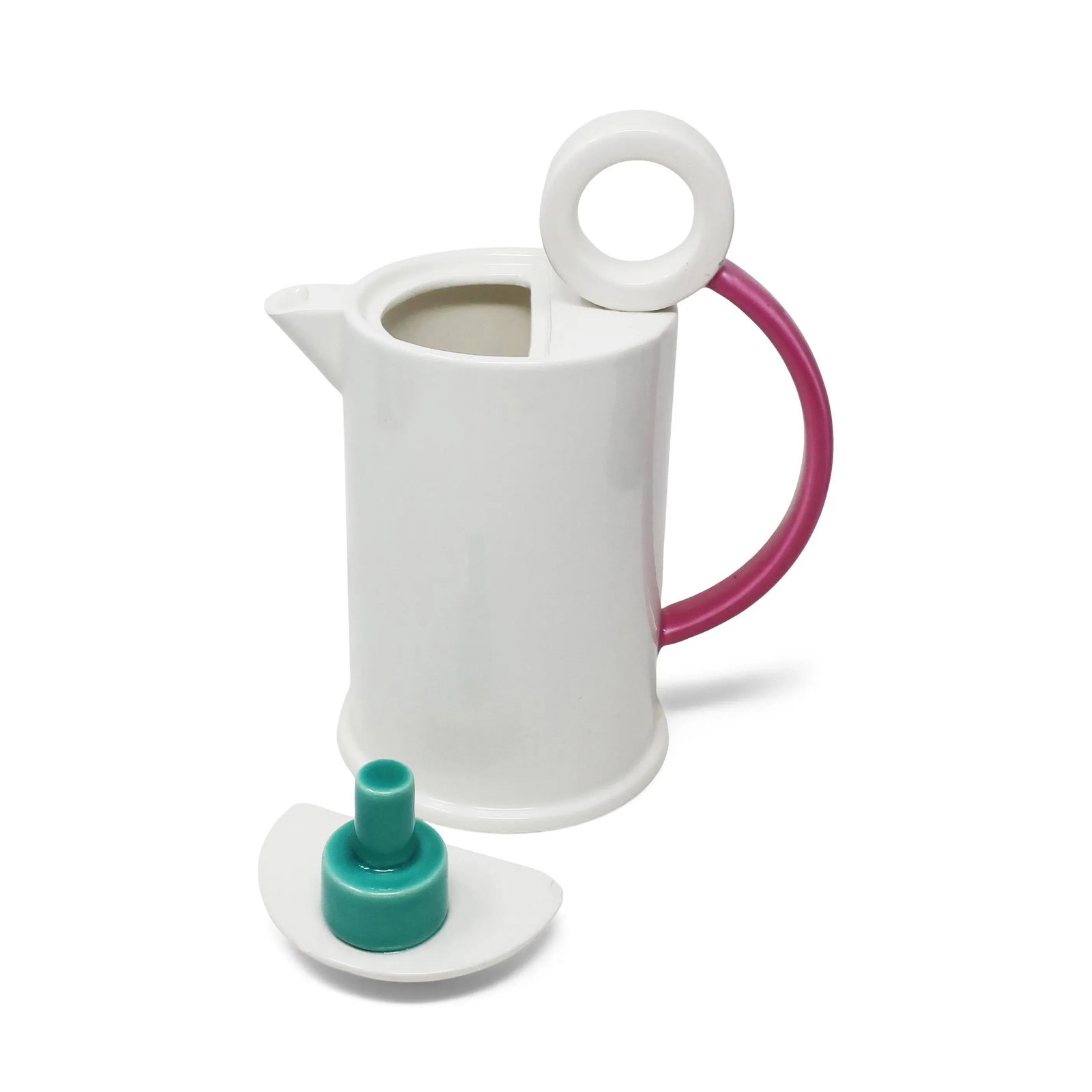1980s Postmodern Ceramic Tea or Coffee Pot by Marco Zanini for Bitossi - 4