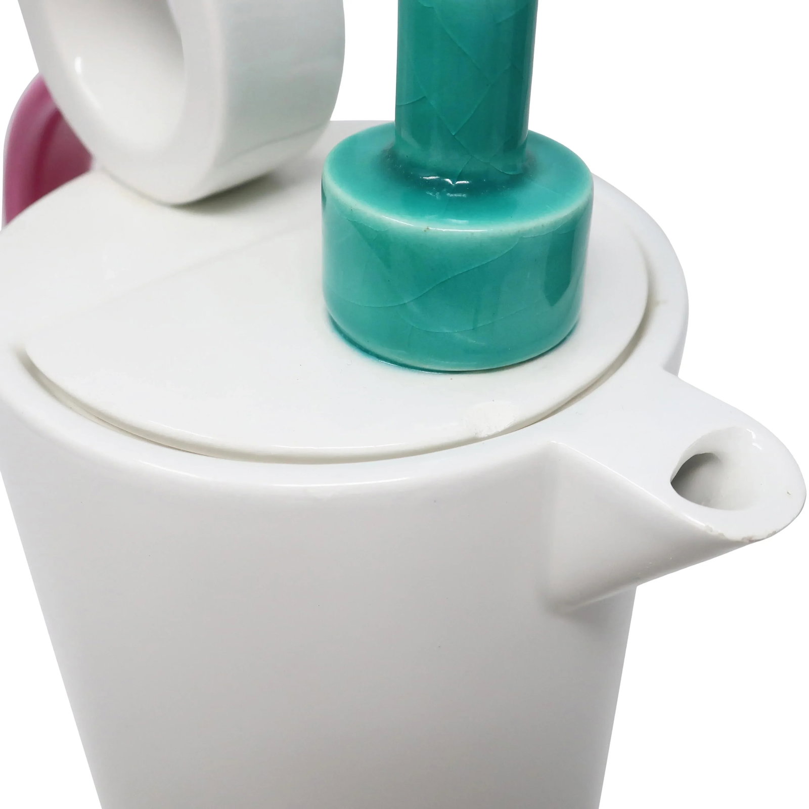 1980s Postmodern Ceramic Tea or Coffee Pot by Marco Zanini for Bitossi - 8