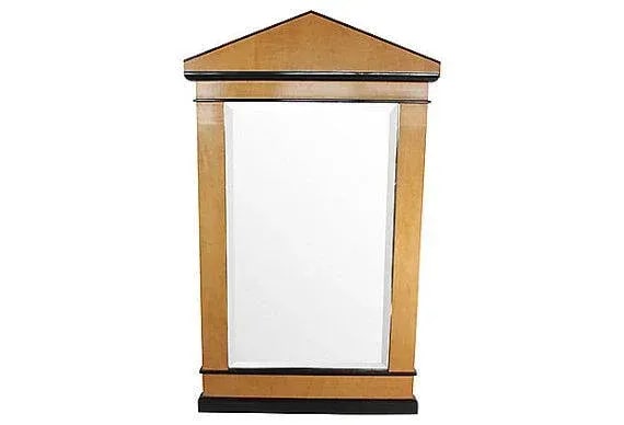 Massive Biedermeier Style Satinwood Mirror by Baker Furniture (1 of 3)