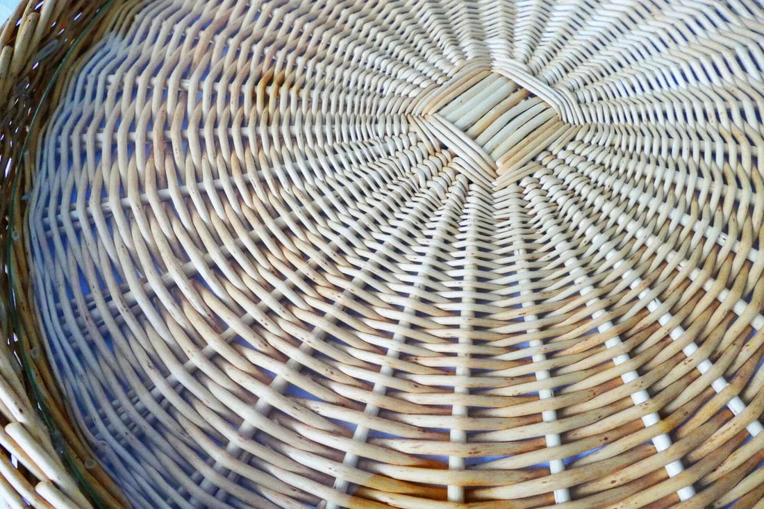 Hermes Wicker Tray with Leather Handles - 4