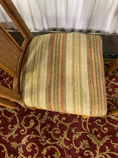 1970s Young Hinkle Corp Distributed by Henry Link Corp. Chairs With Wicker Backs- Set of 4 - 6