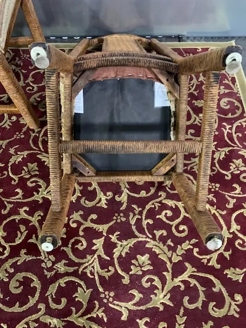 1970s Young Hinkle Corp Distributed by Henry Link Corp. Chairs With Wicker Backs- Set of 4 - 7