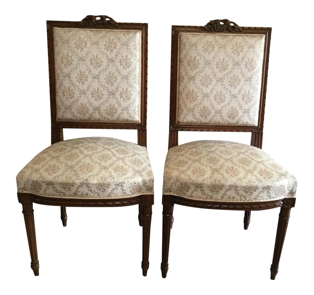 Louis XVI Style Side Chairs - A Pair (1 of 4)