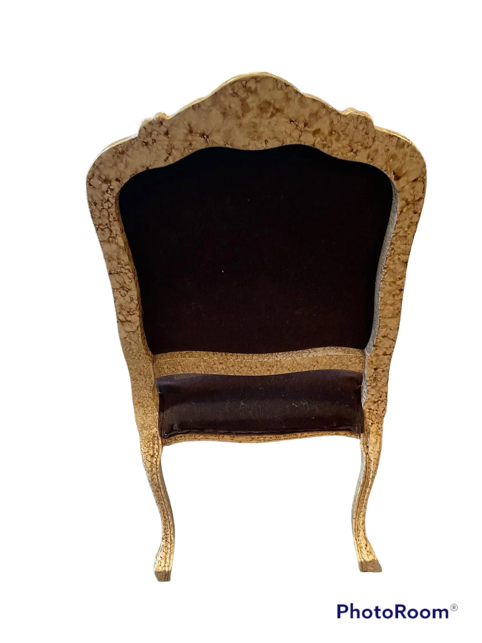 Late 20th Century Italian Made Louis XV Style Armchairs With Faux Finish - a Pair - 4