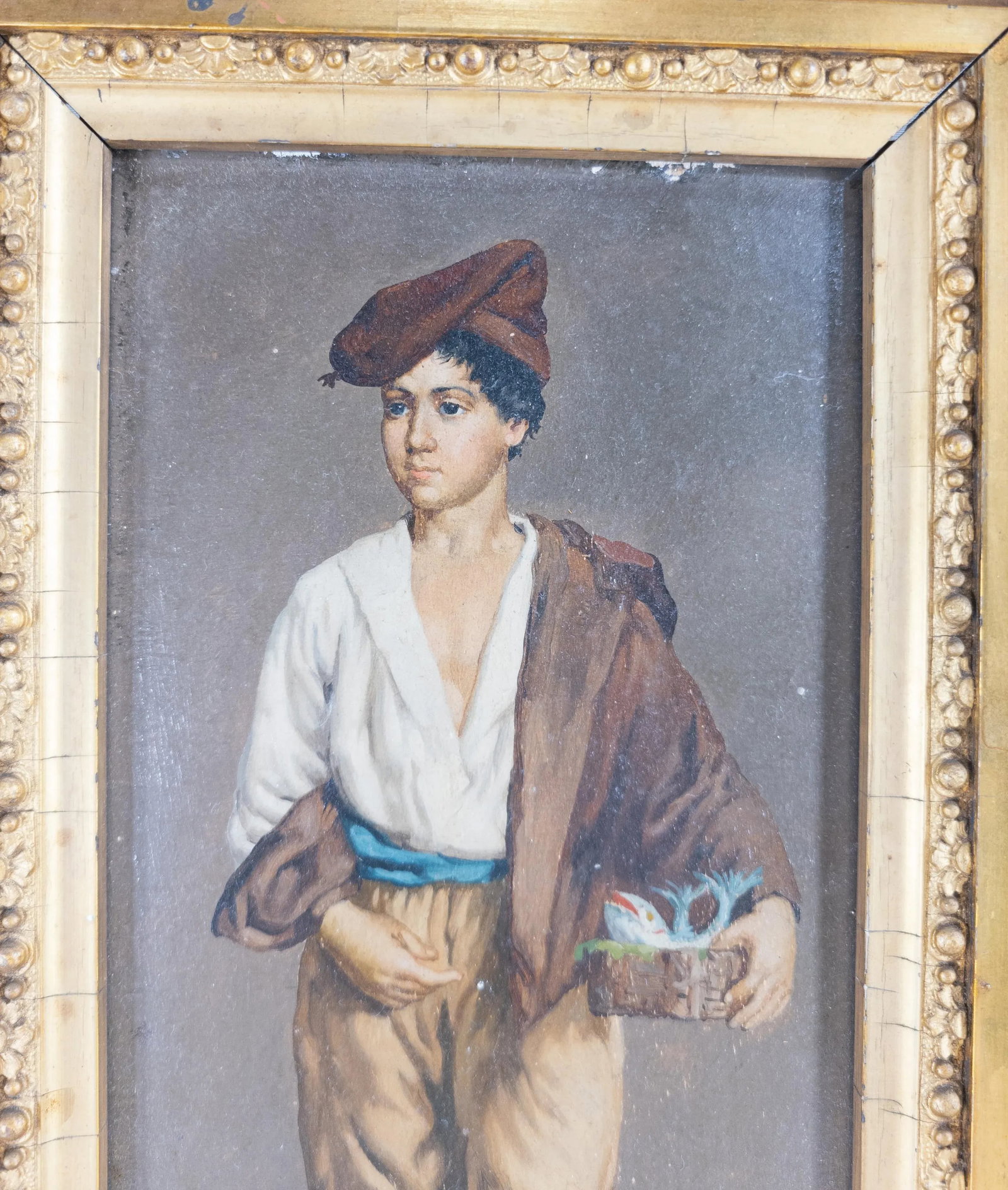 19th Century Italian Oil Painting on Wood Panel of a Young Merchant - 3