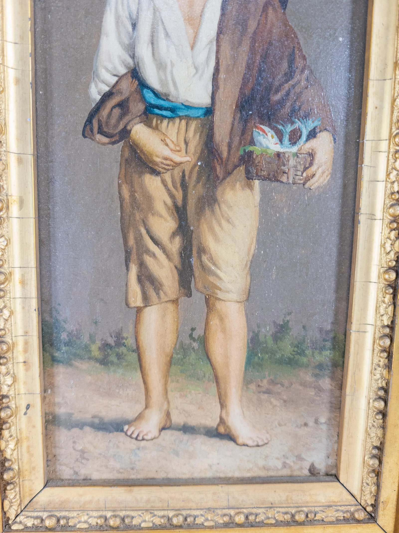 19th Century Italian Oil Painting on Wood Panel of a Young Merchant - 4