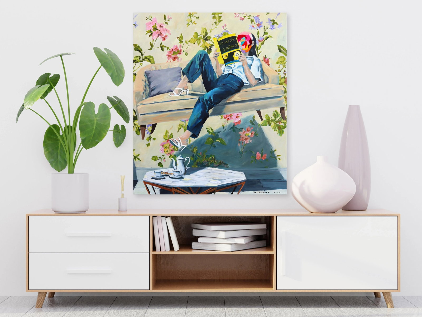 Afternoon Study Surrealist Portrait Original Artwork by Iqi Qoror - 8