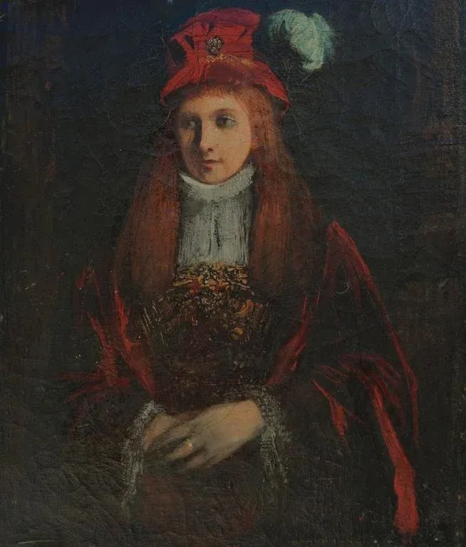 Young Irish Woman with Feathered Hat - 3