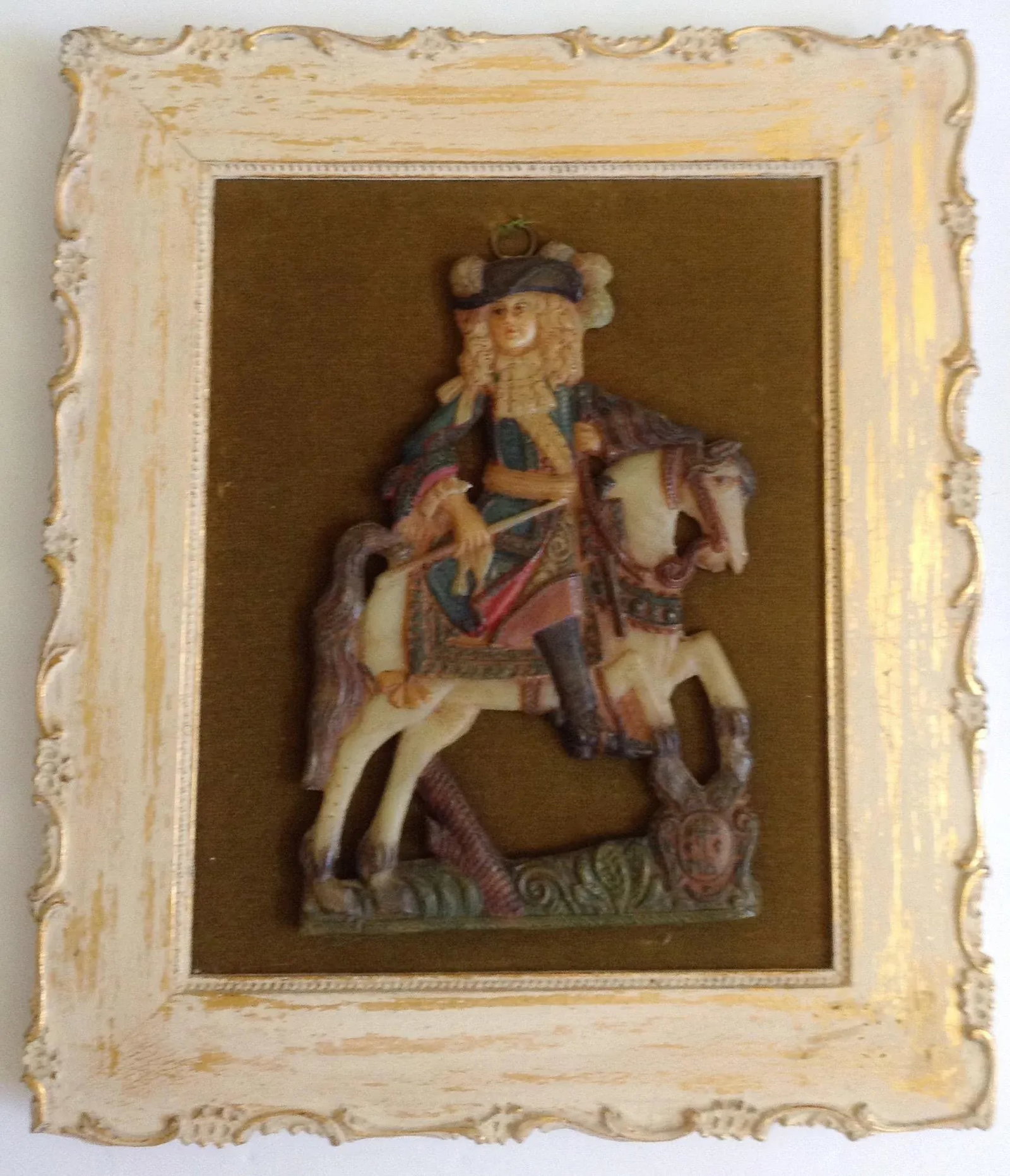 18th Century Antique French Wax Gentleman on Horse Portrait - 2