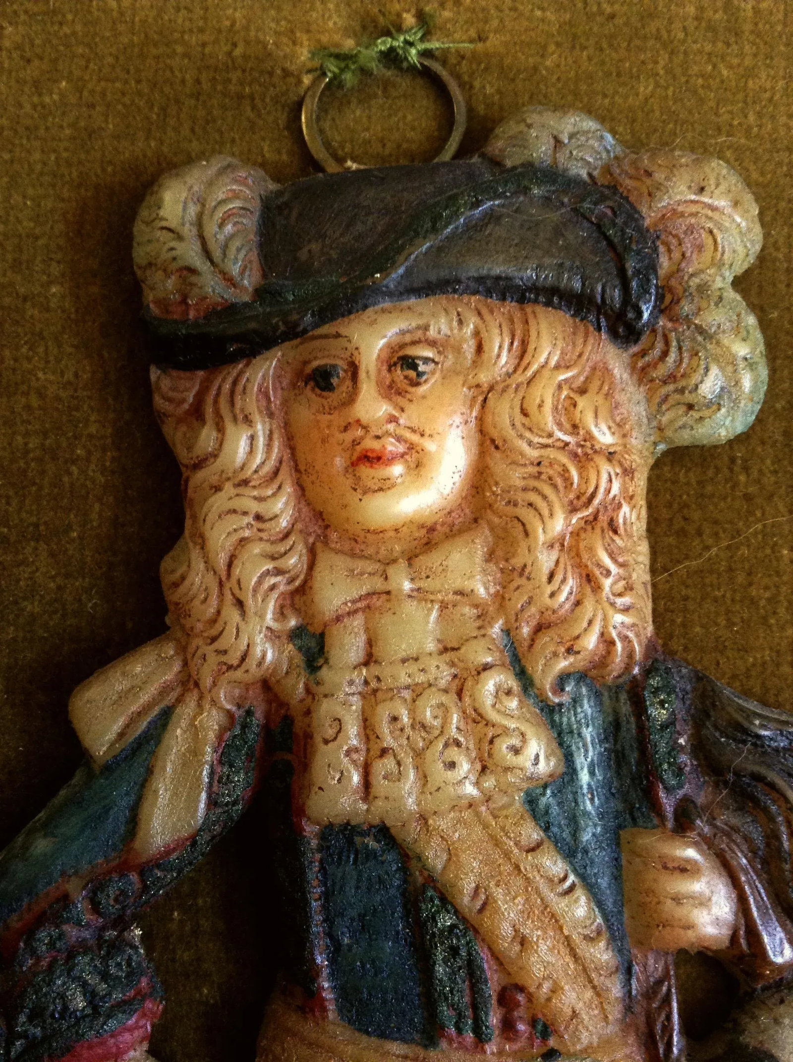 18th Century Antique French Wax Gentleman on Horse Portrait - 3