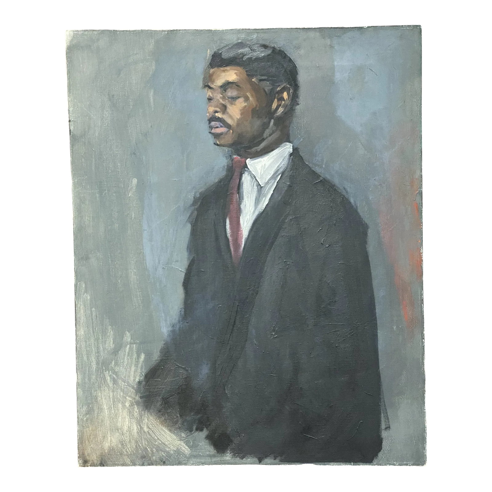 1960s Portrait Painting of an African-American Gentleman in a Suit and Tie (1 of 13)