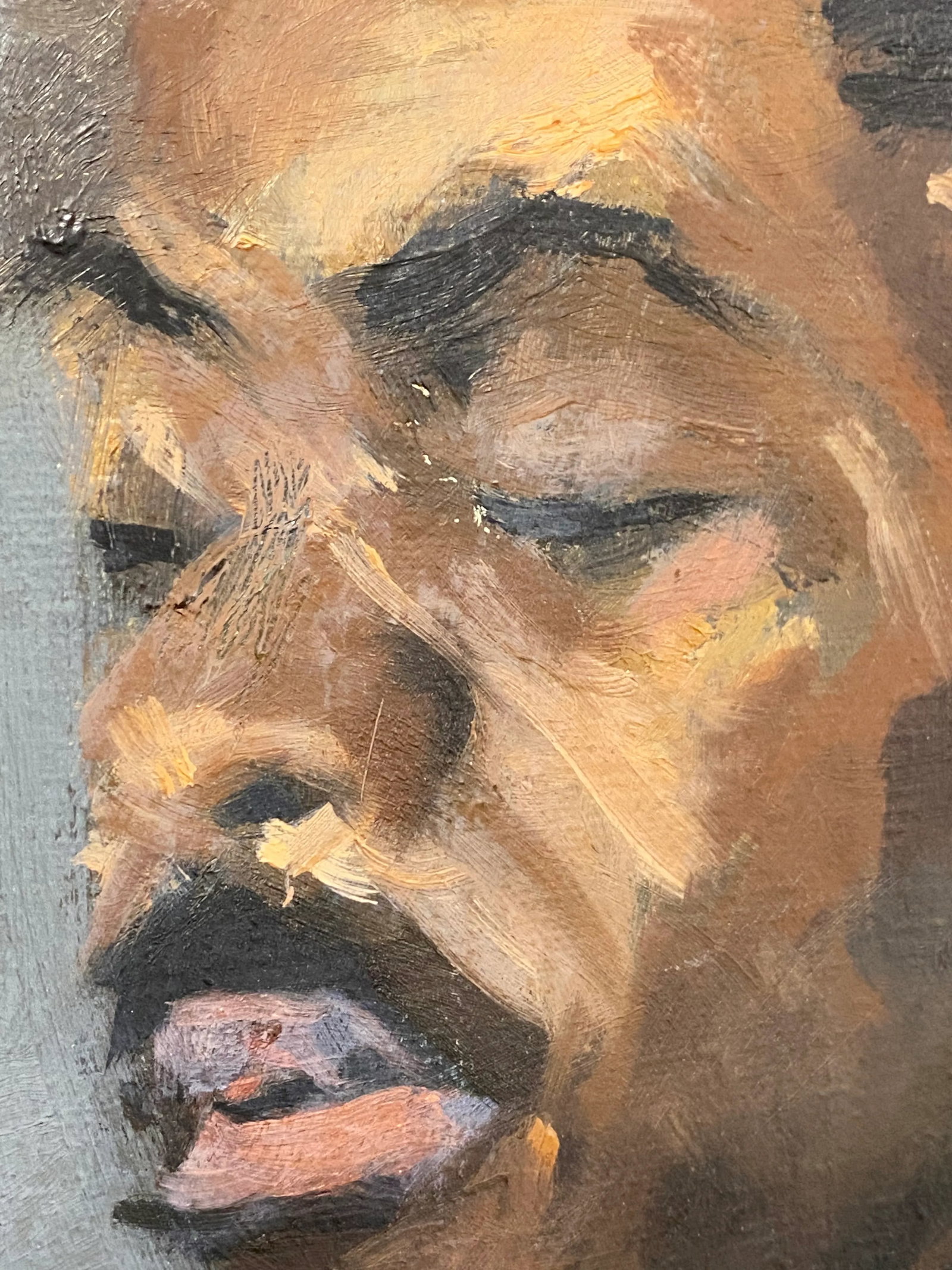 1960s Portrait Painting of an African-American Gentleman in a Suit and Tie - 7
