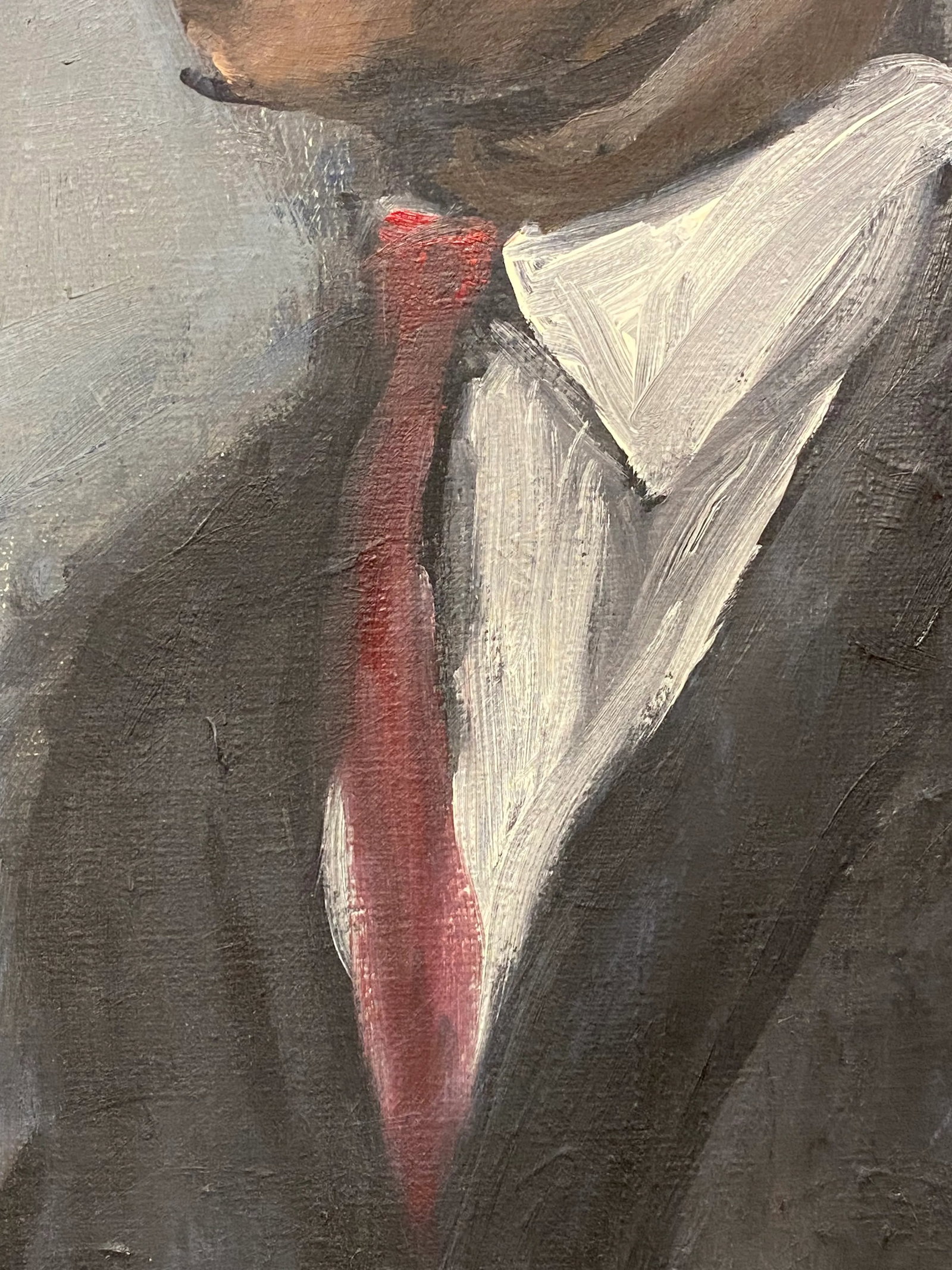 1960s Portrait Painting of an African-American Gentleman in a Suit and Tie - 8