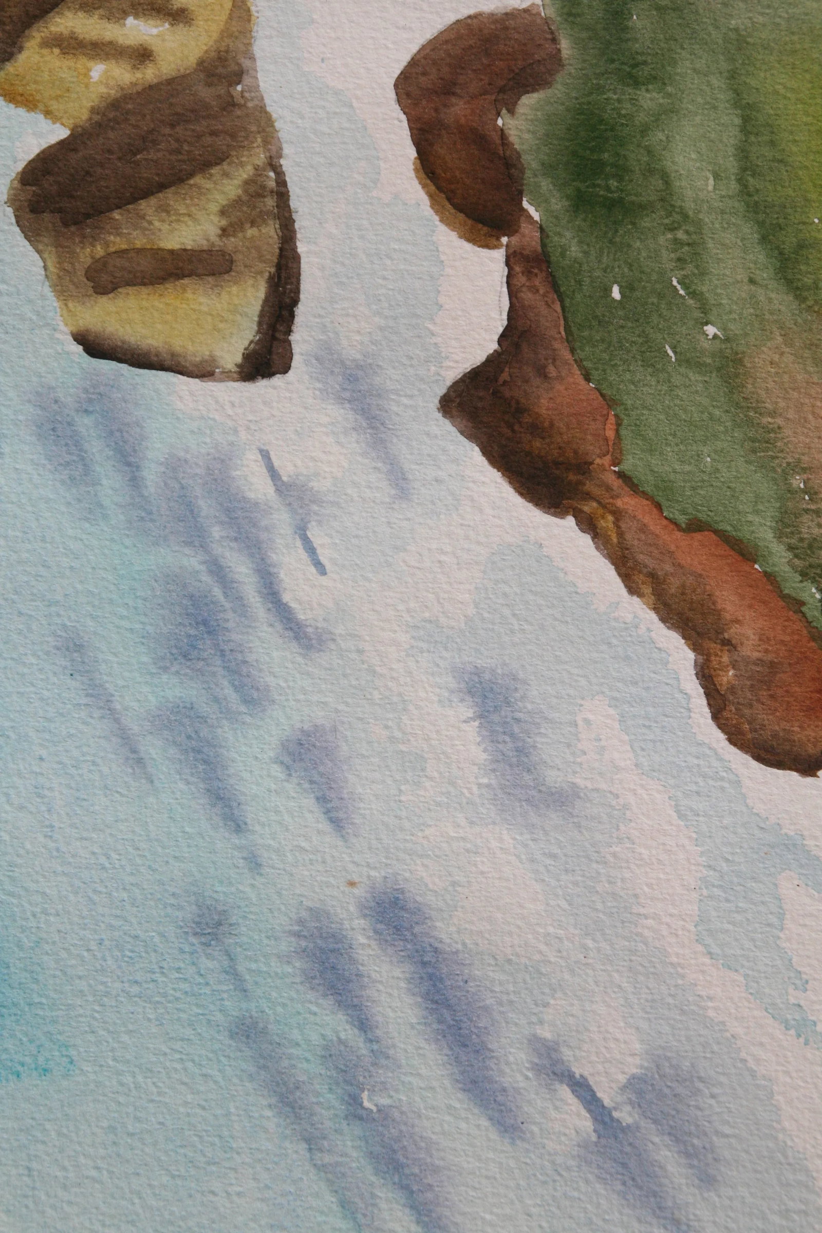 Vintage Original Coastal Watercolor - 2