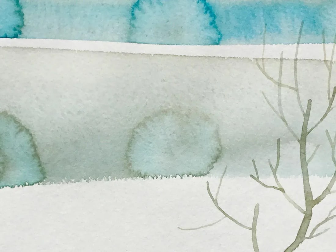 Winters Dust Watercolor Painting - 3