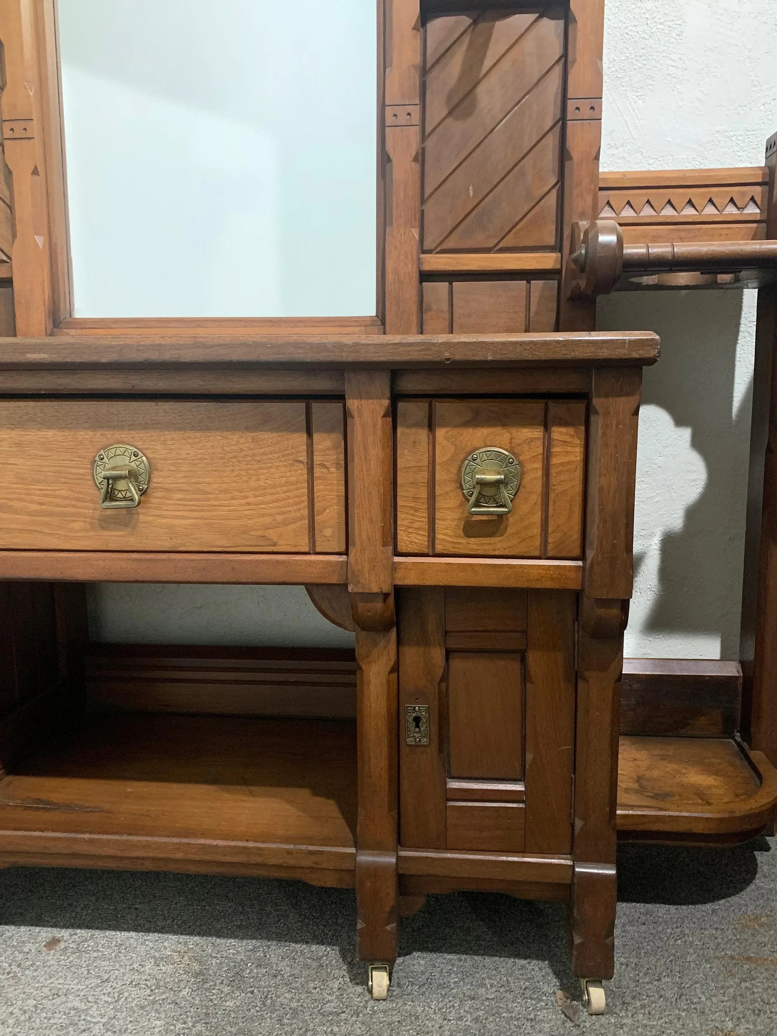 Late 19th Century Walnut Victorian Hall Tree - 3