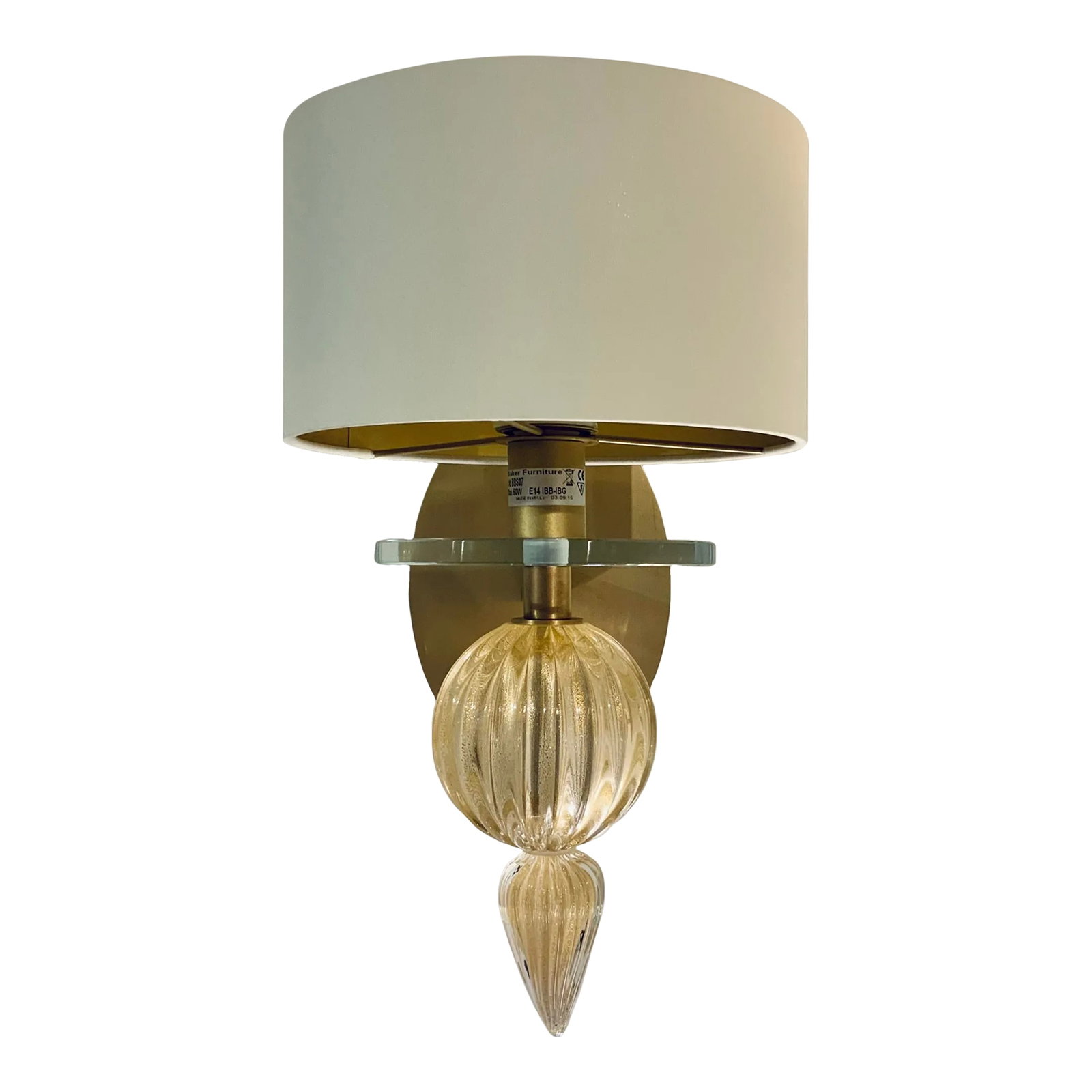 Barbara Barry for Baker Murano Glass Gold Fleck Wall Sconce (1 of 4)