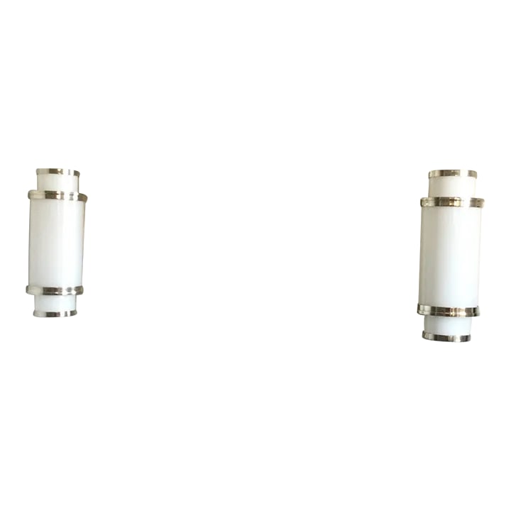 Pair of Ralph Lauren Art Deco Style 1-Light Sconces in Polished Nickel (1 of 5)