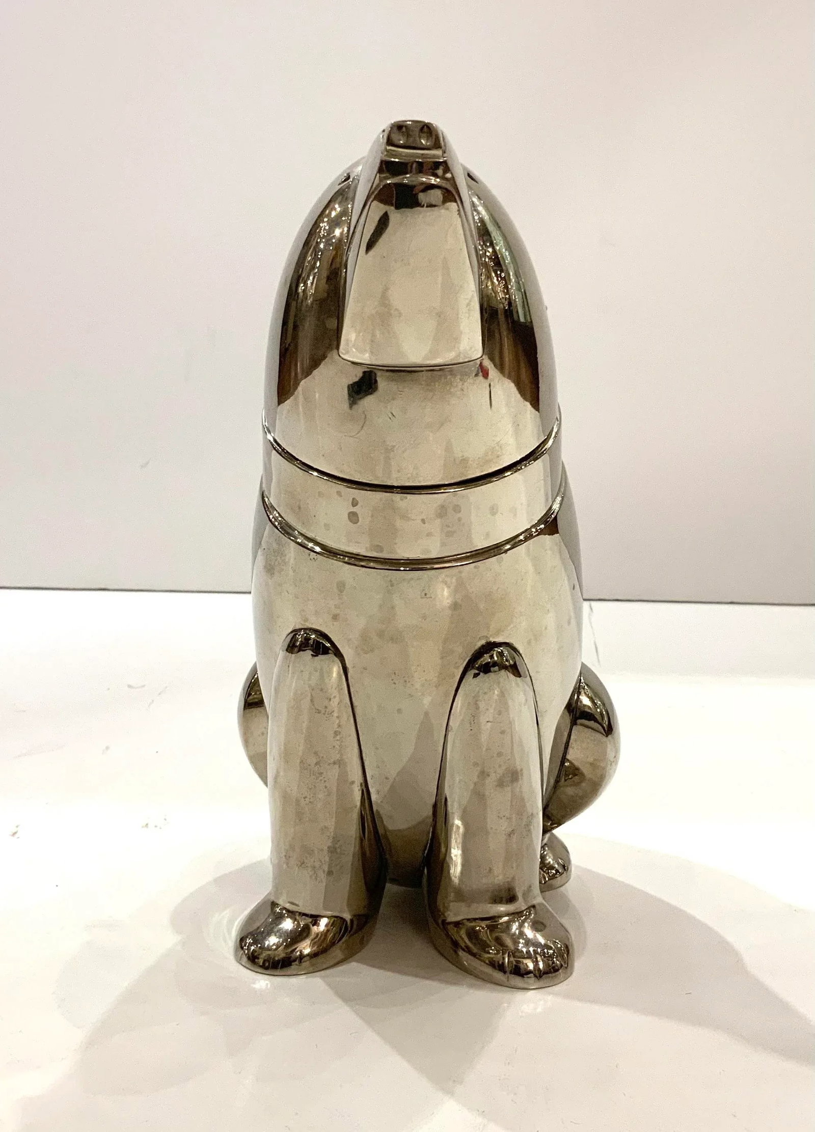 1950s Plated Silver Polar Bear Cocktail Shaker - 2
