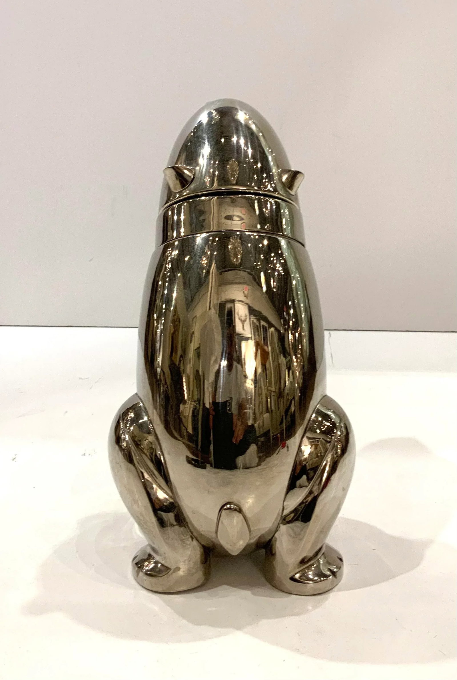 1950s Plated Silver Polar Bear Cocktail Shaker - 6