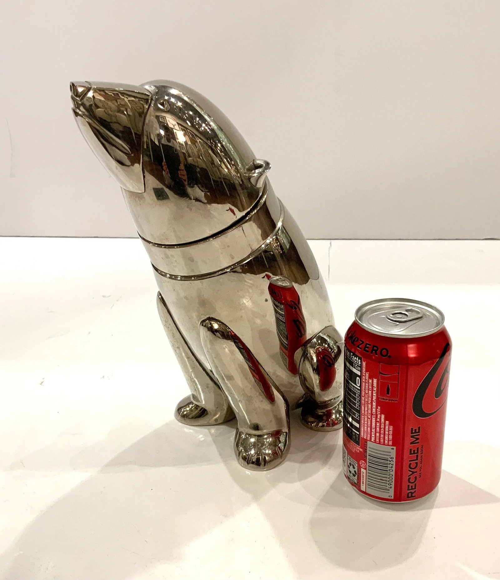 1950s Plated Silver Polar Bear Cocktail Shaker - 7
