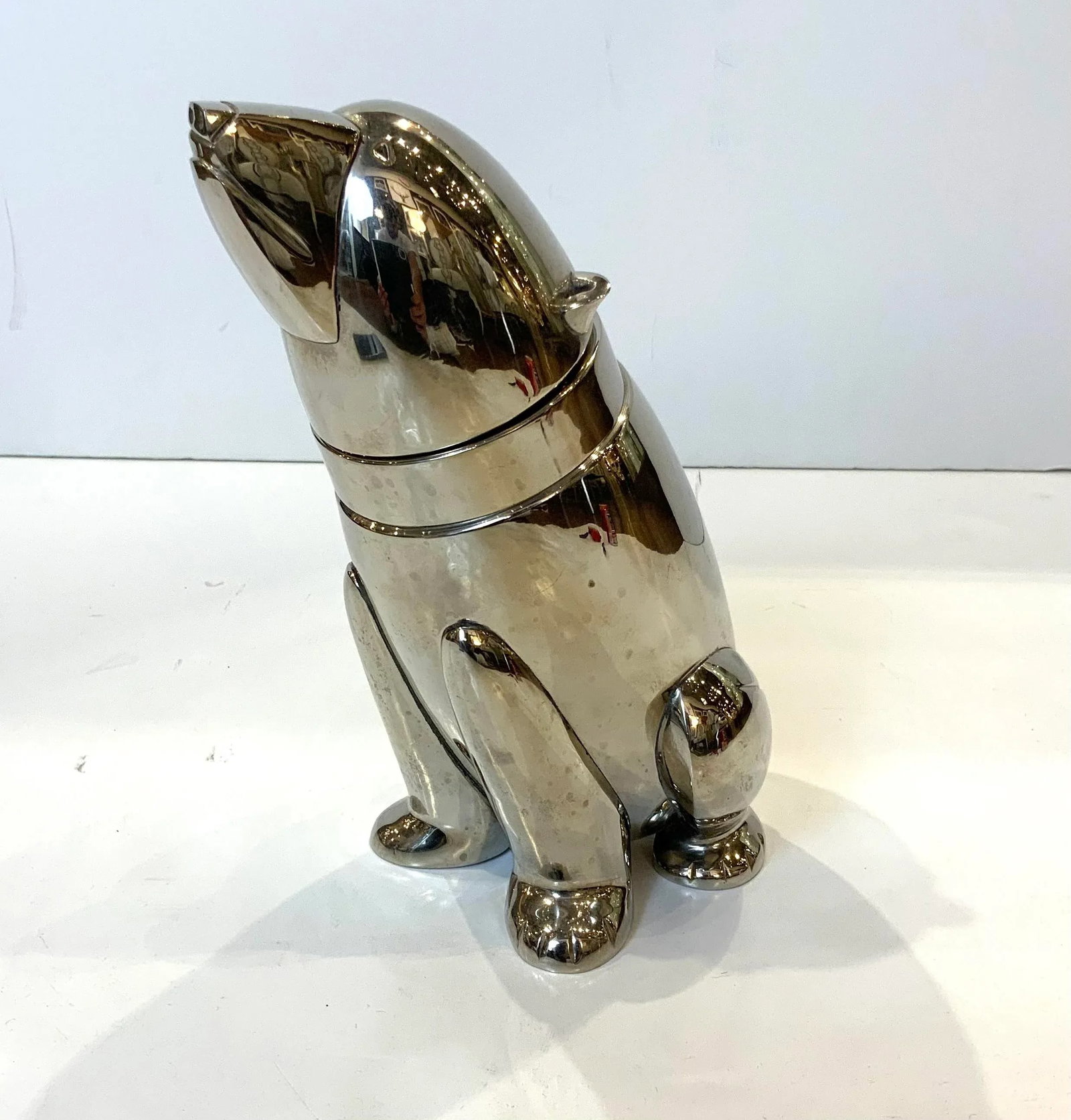 1950s Plated Silver Polar Bear Cocktail Shaker - 8