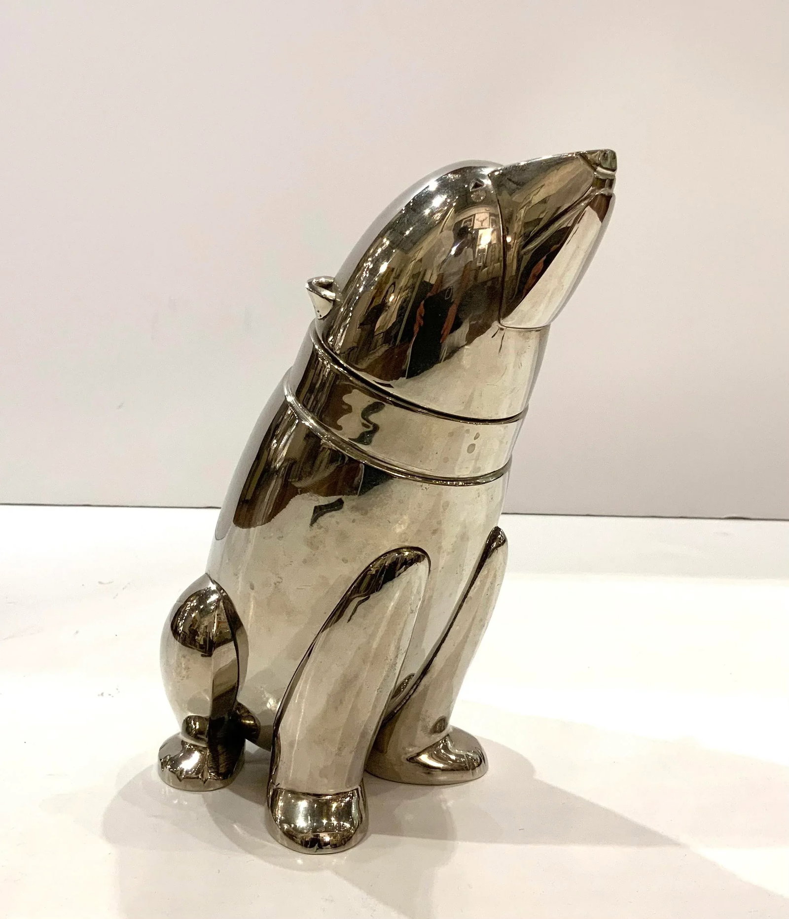 1950s Plated Silver Polar Bear Cocktail Shaker - 9
