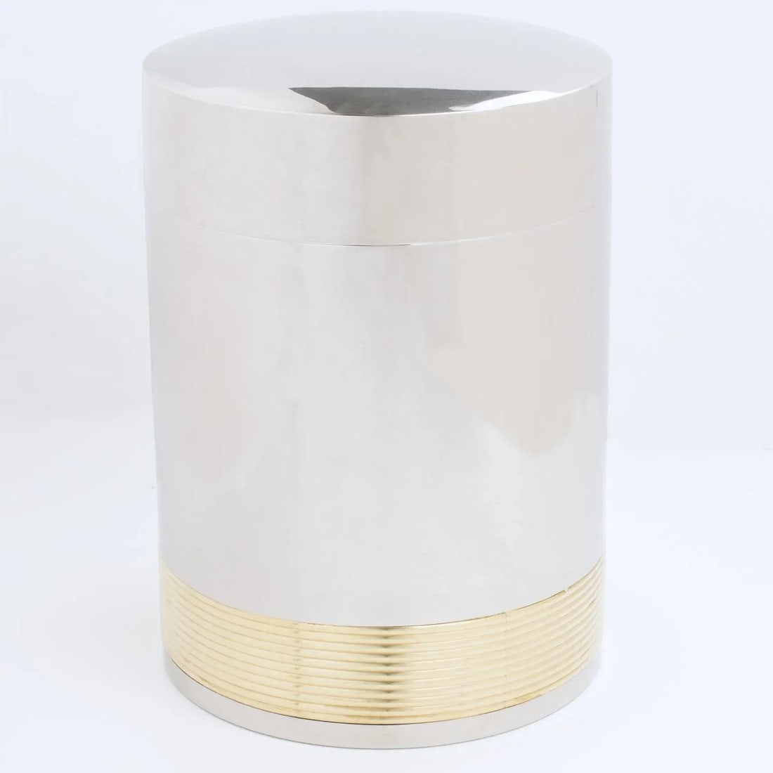 Loewe Spain Chrome and Gilded Brass Barware Ice Bucket - 2
