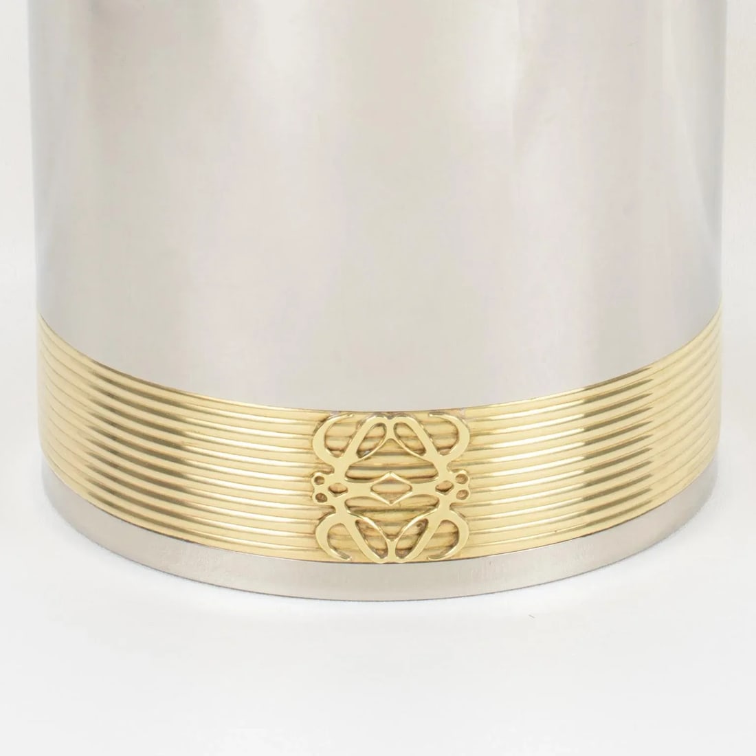 Loewe Spain Chrome and Gilded Brass Barware Ice Bucket - 3