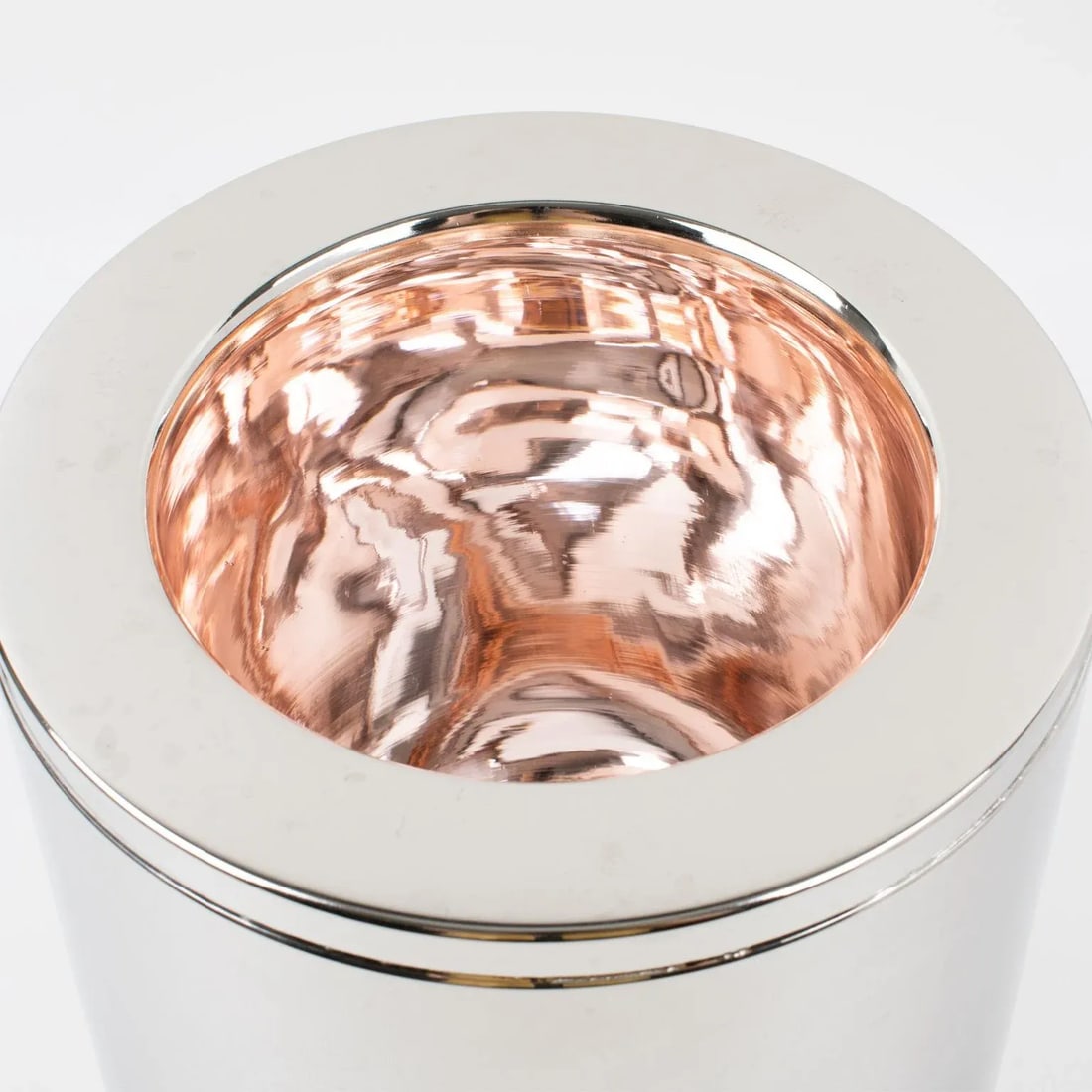 Loewe Spain Chrome and Gilded Brass Barware Ice Bucket - 7