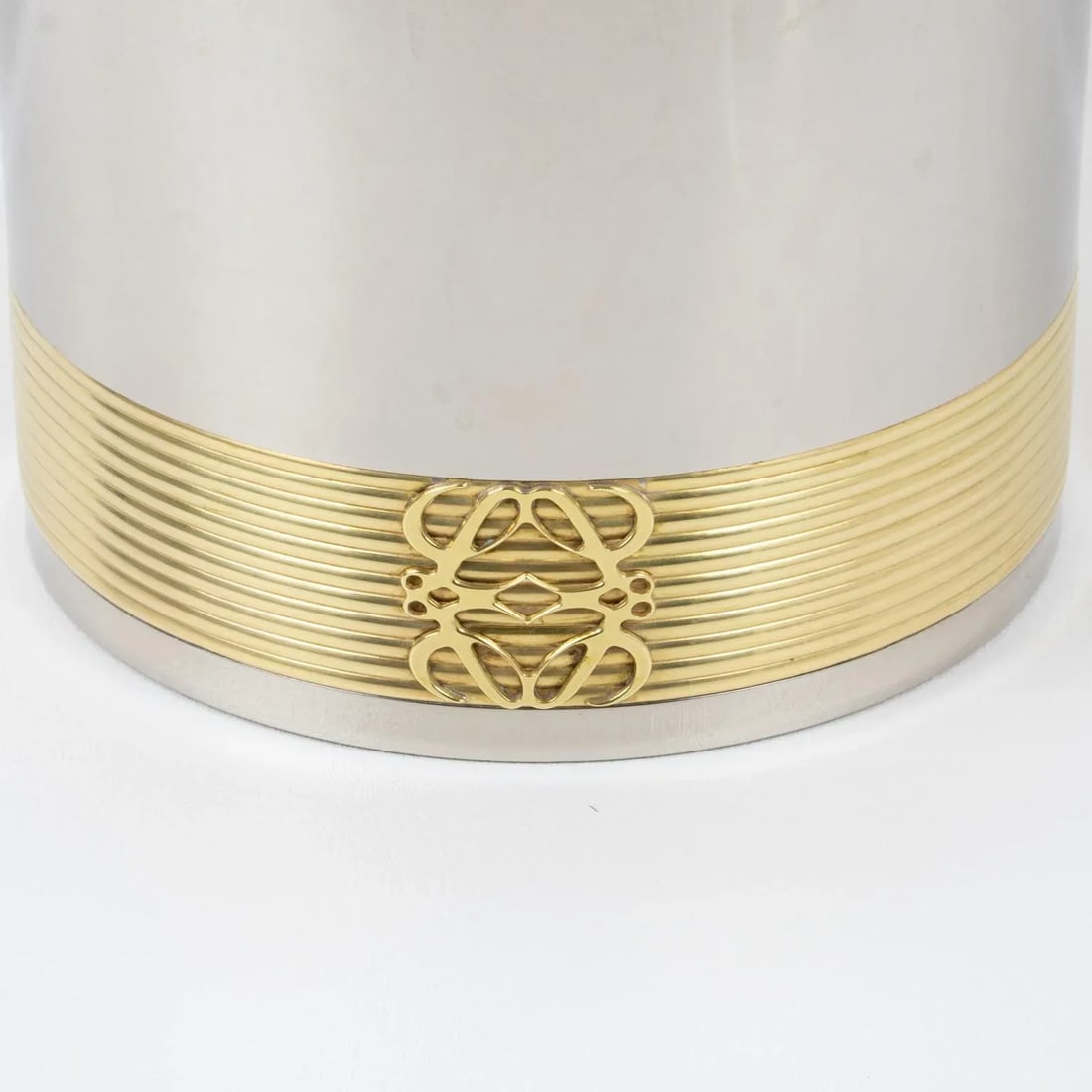 Loewe Spain Chrome and Gilded Brass Barware Ice Bucket - 8